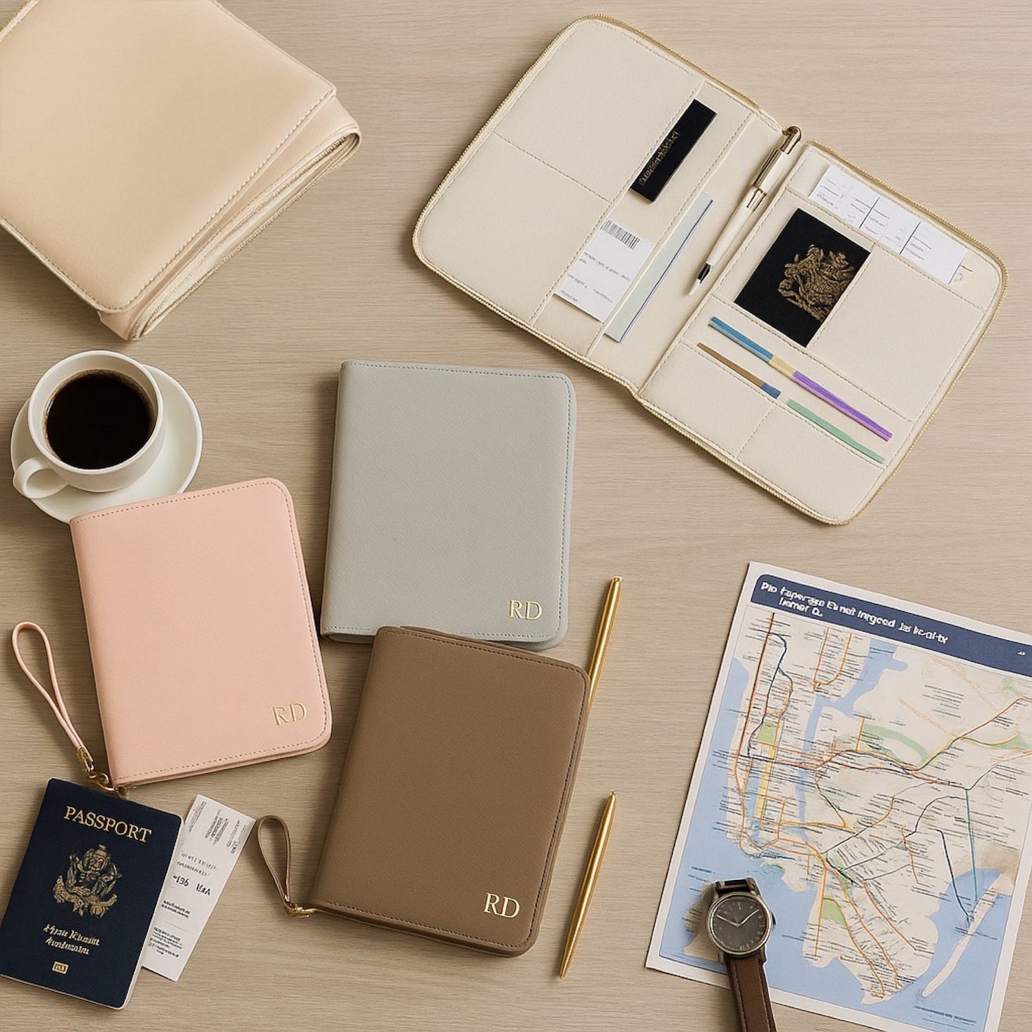 Personalised Faux Leather Travel Documents Folder