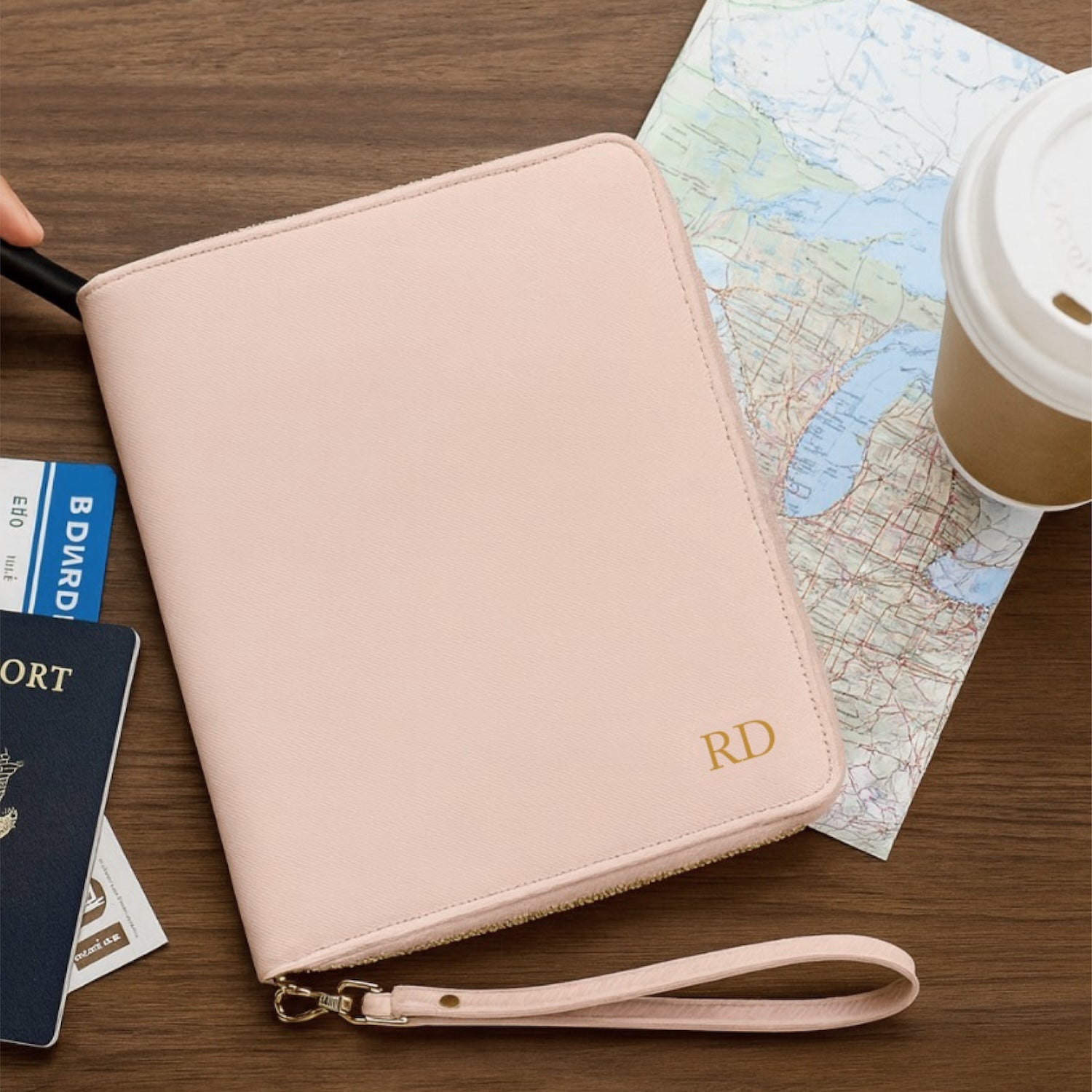 Personalised Faux Leather Travel Documents Folder