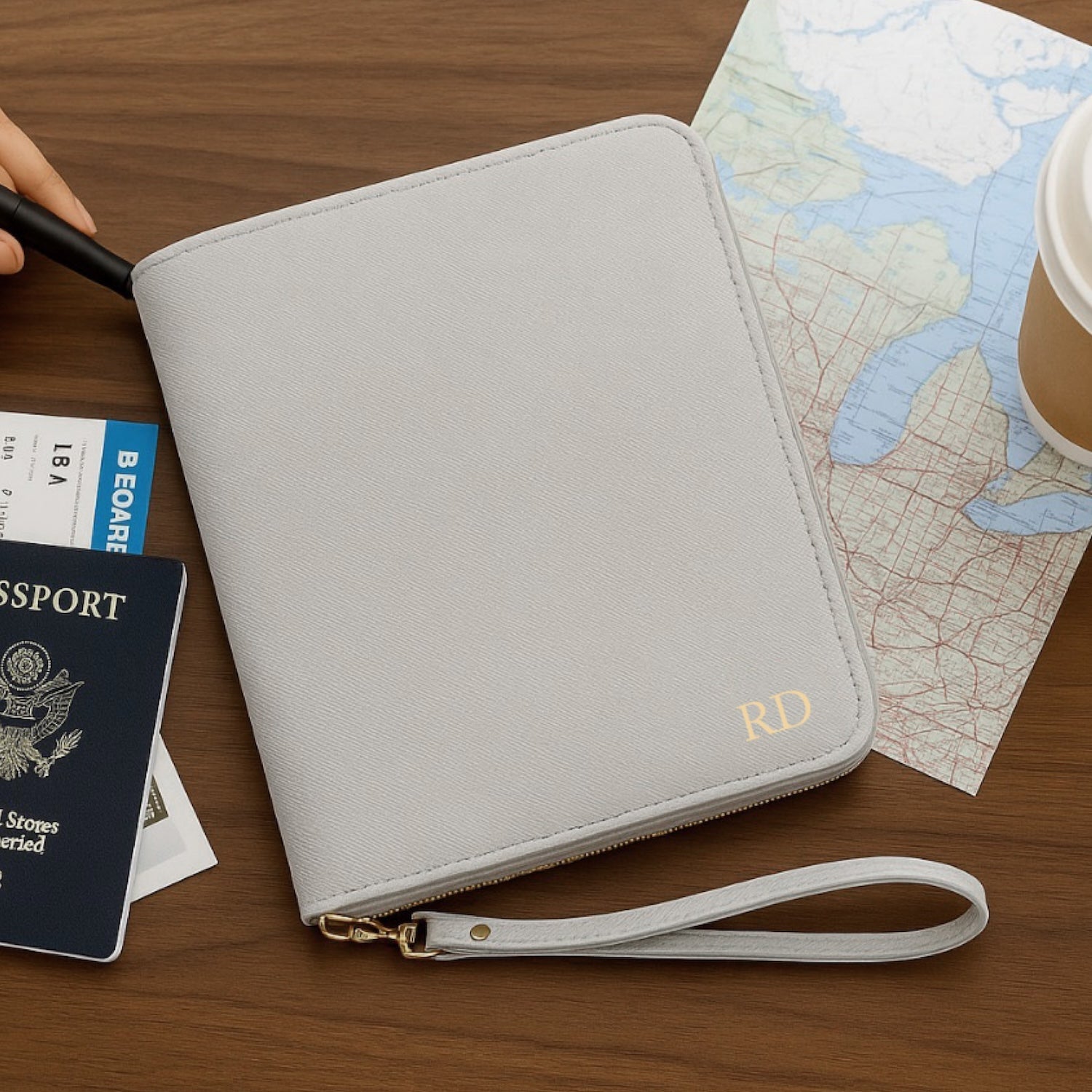 Personalised Faux Leather Travel Documents Folder