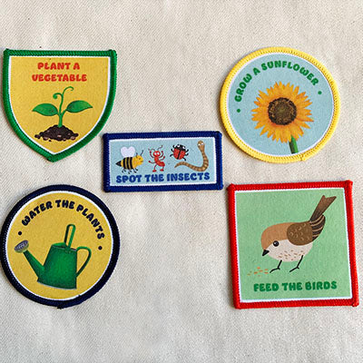 Personalised Kids Gardening Apron With Iron On Patches