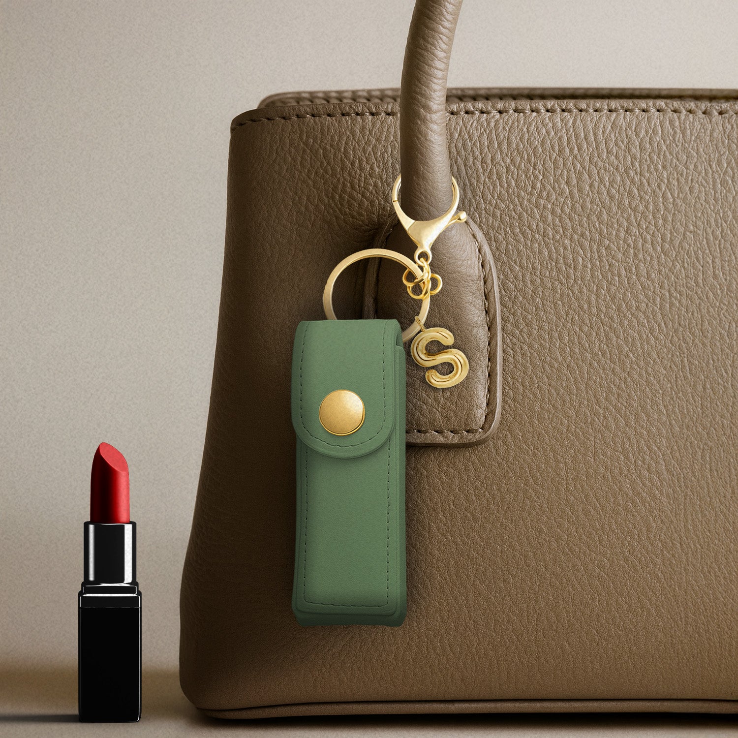 Personalised Vegan Leather Lipstick Case