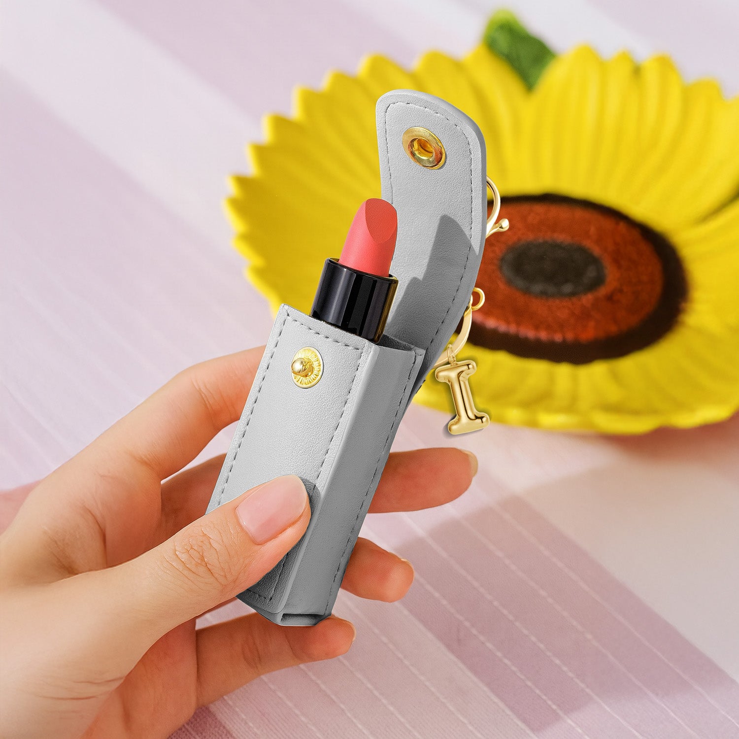 Personalised Vegan Leather Lipstick Case