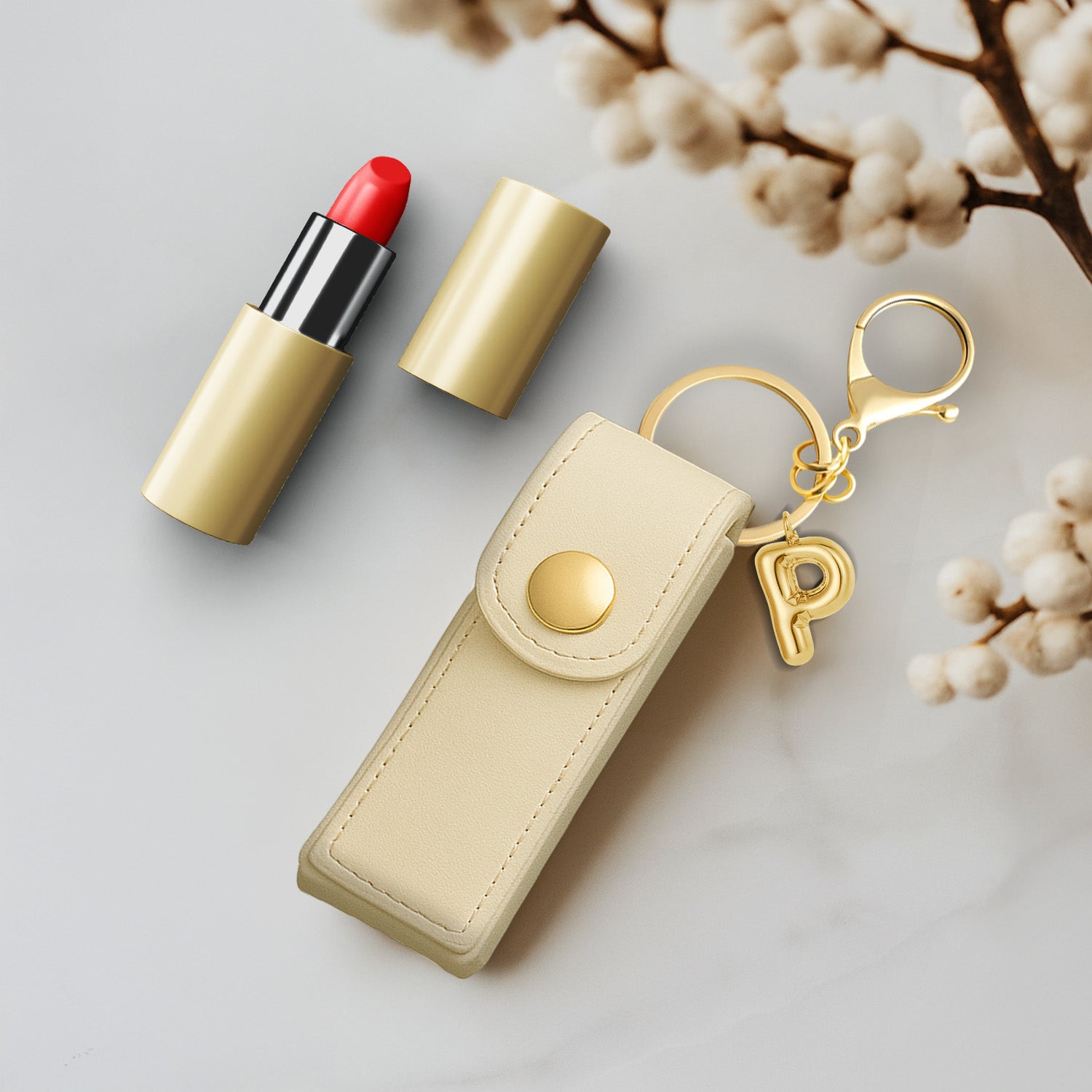 Personalised Vegan Leather Lipstick Case