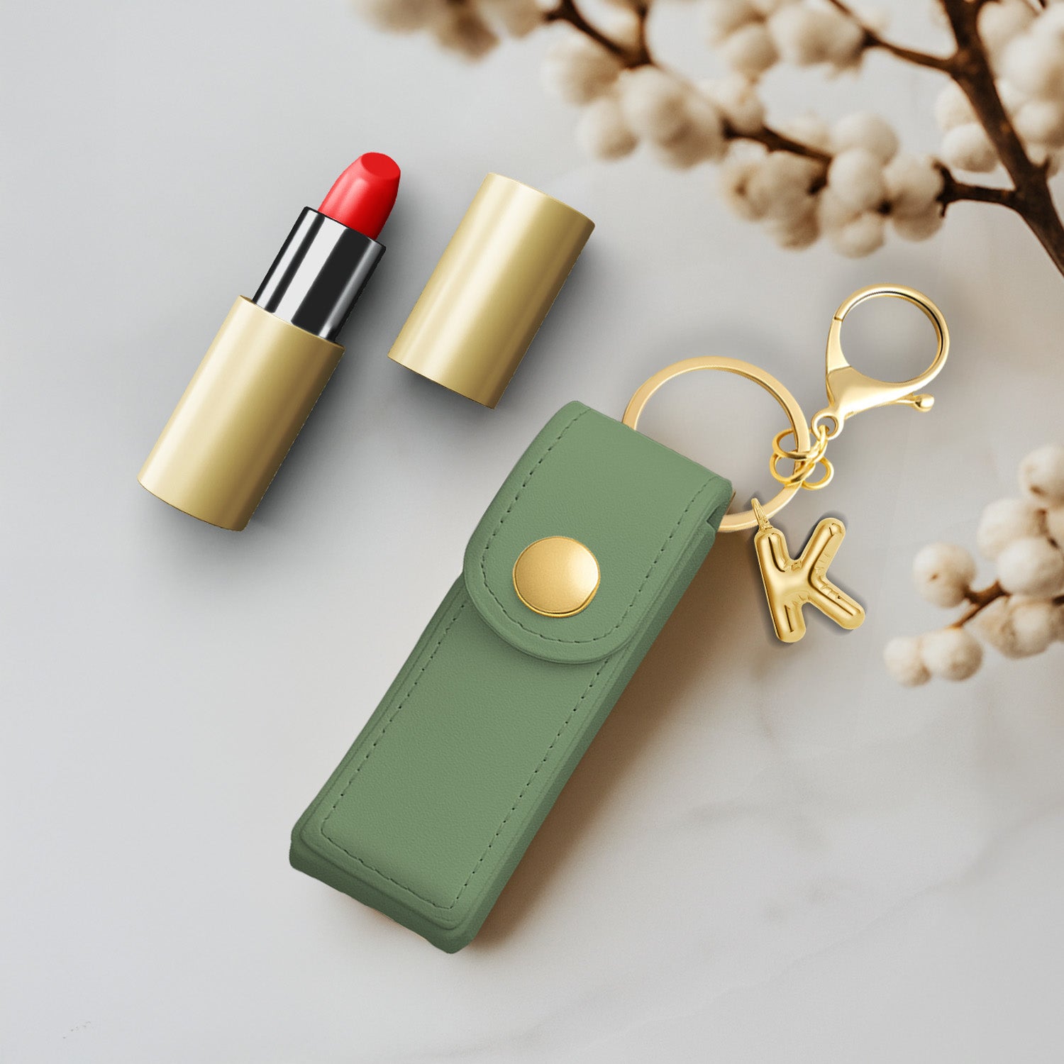 Personalised Vegan Leather Lipstick Case