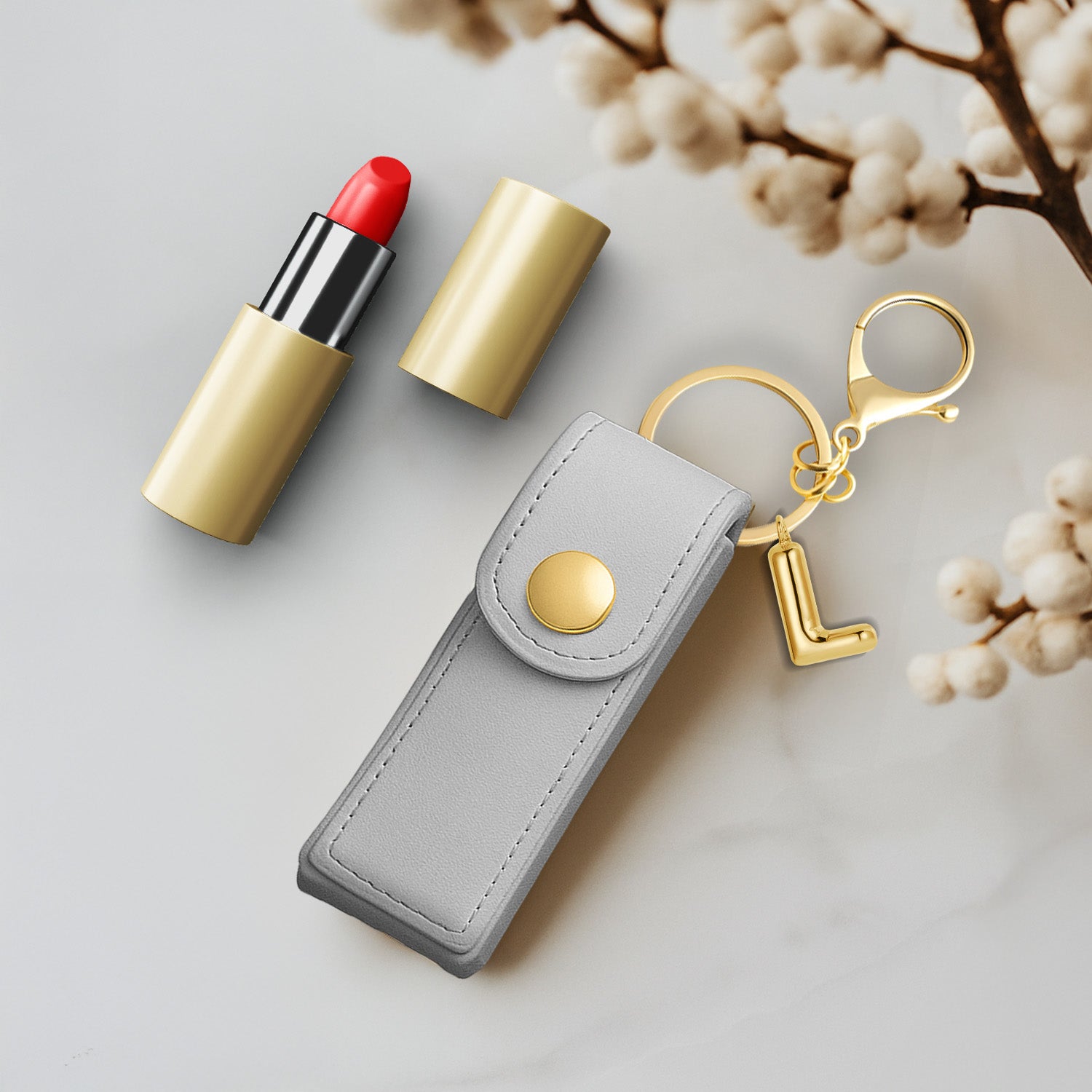 Personalised Vegan Leather Lipstick Case