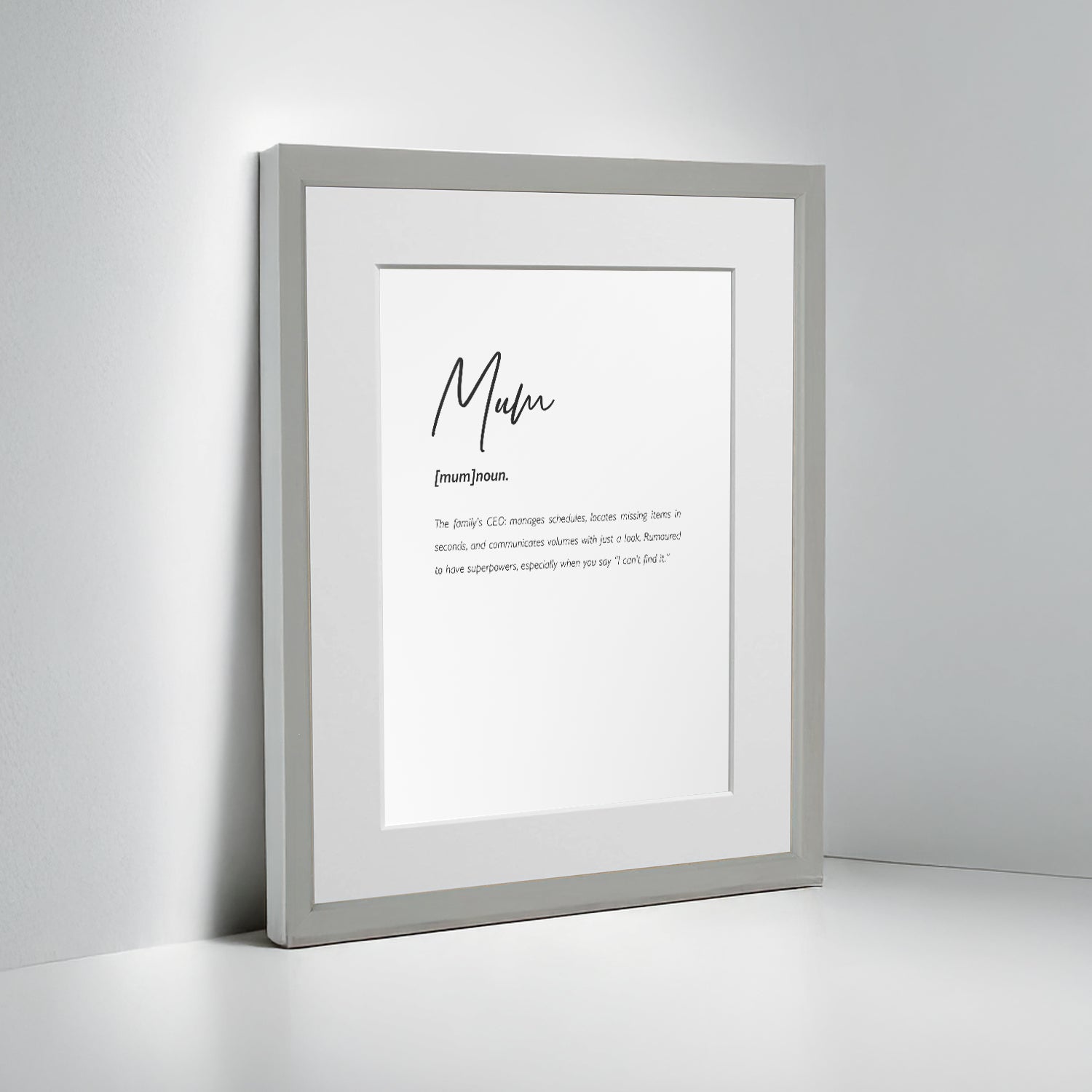 Personalised Mum Family Keepsake Framed Print