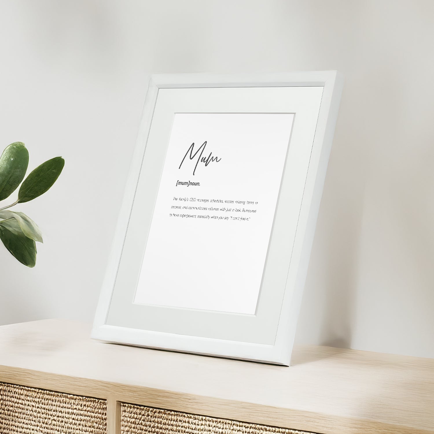 Personalised Mum Family Keepsake Framed Print