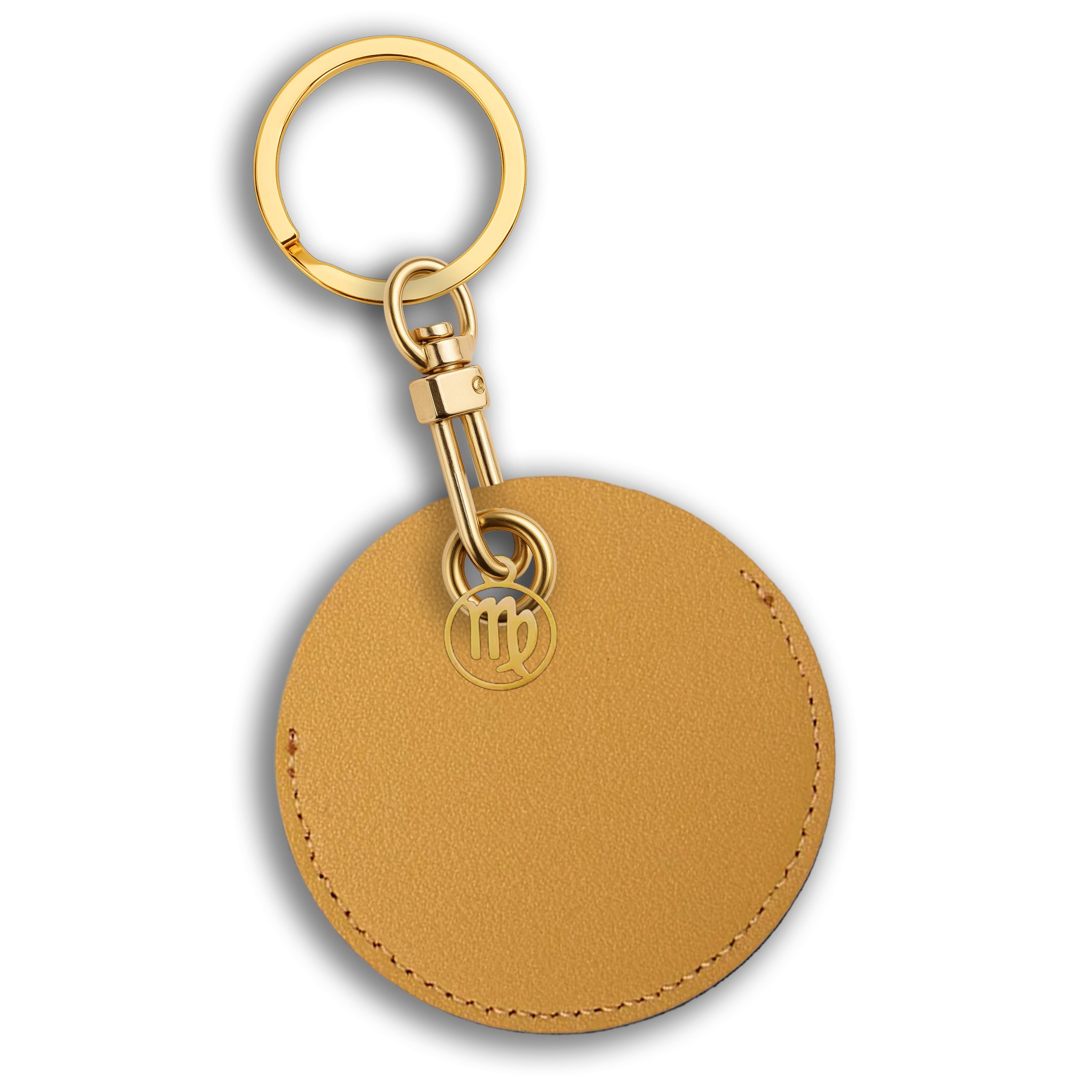 Personalised Vegan Leather Bag Accessory with Zodiac Charm