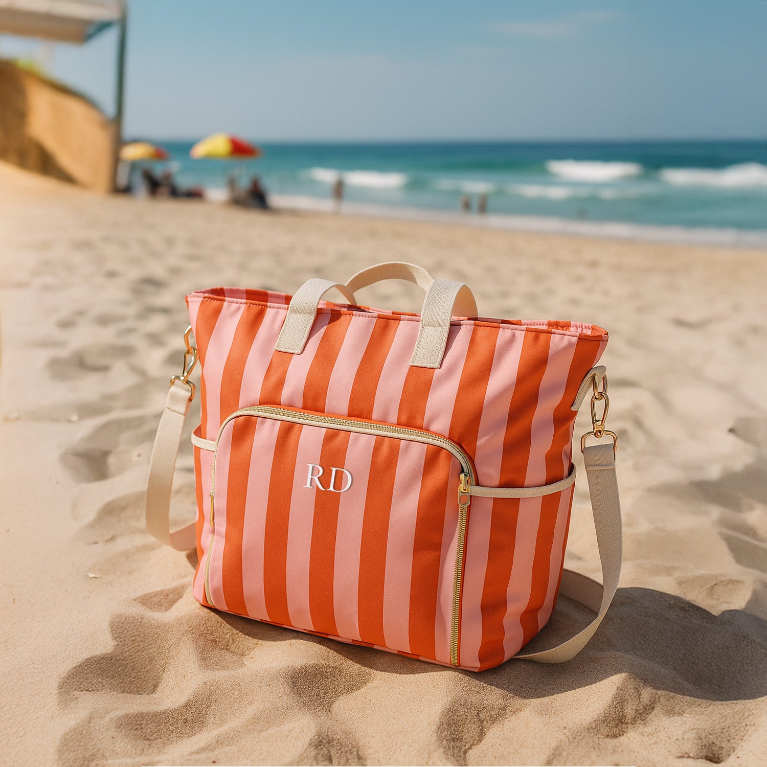 Personalised Picnic & Beach Insulated Cooler Bag
