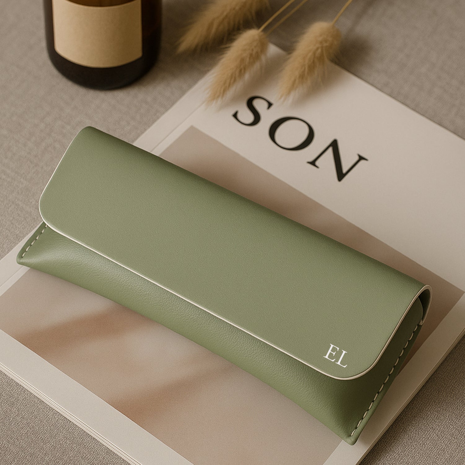 Personalised Vegan Leather Sunglasses Case