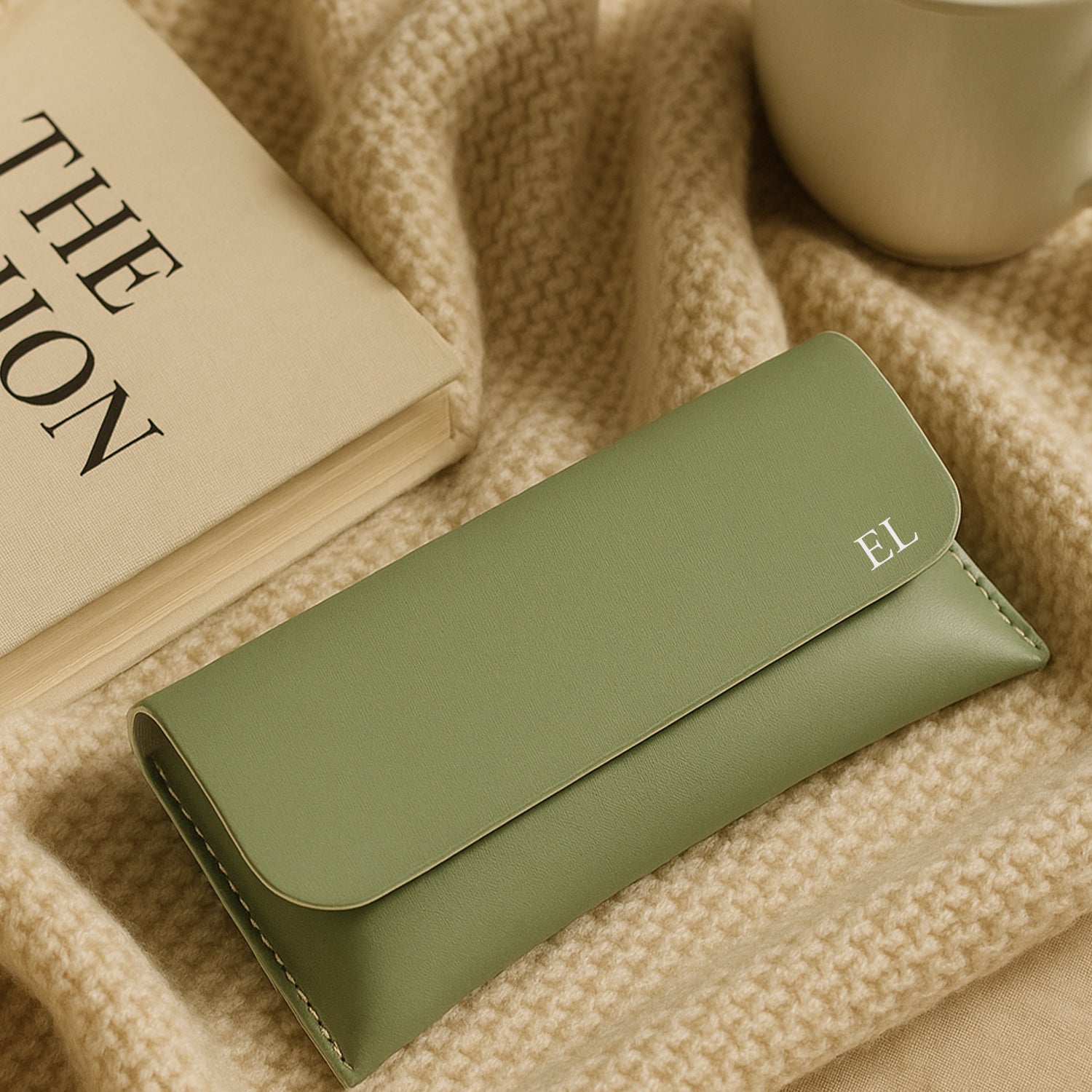 Personalised Vegan Leather Sunglasses Case