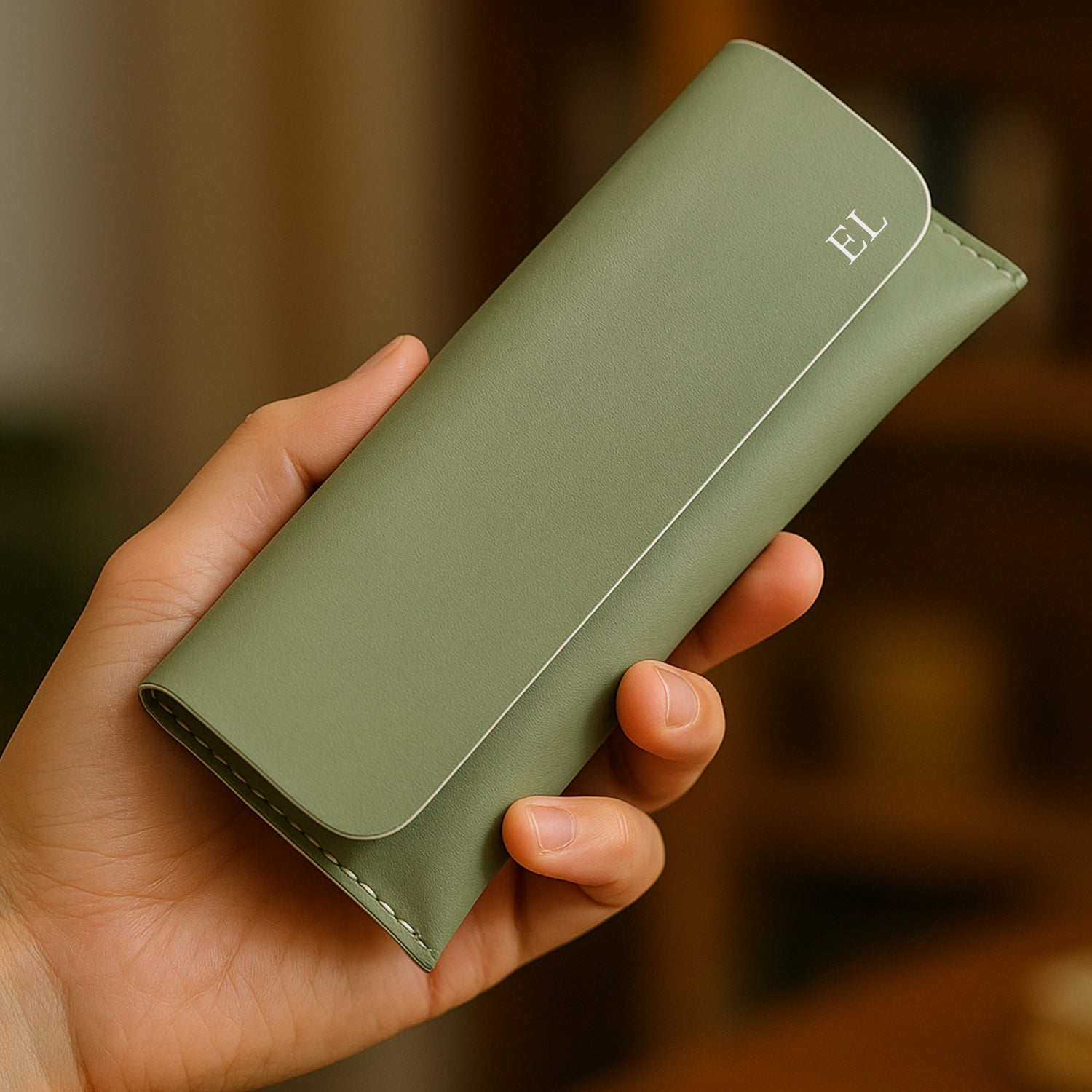 Personalised Vegan Leather Sunglasses Case