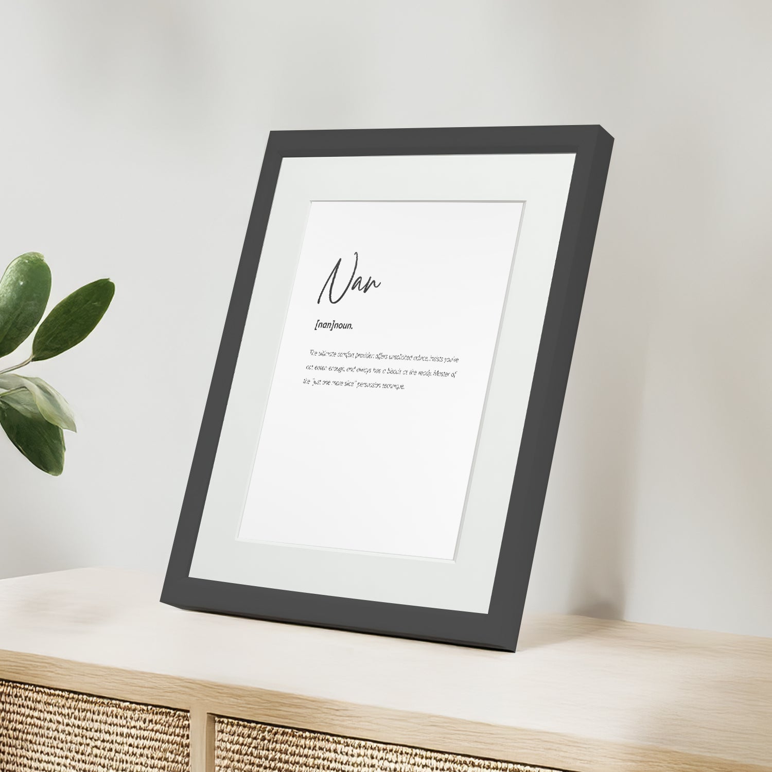 Personalised Nan Family Keepsake Framed Print