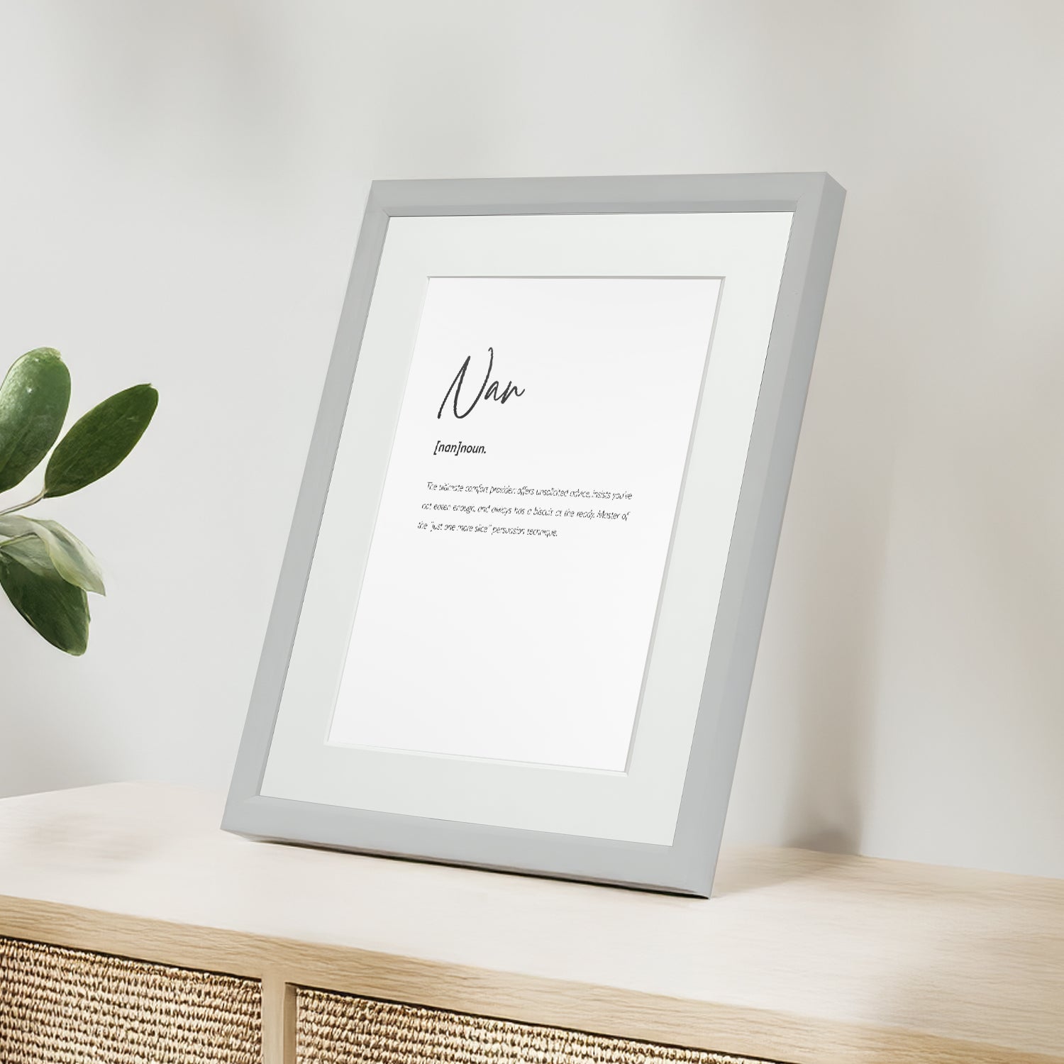 Personalised Nan Family Keepsake Framed Print