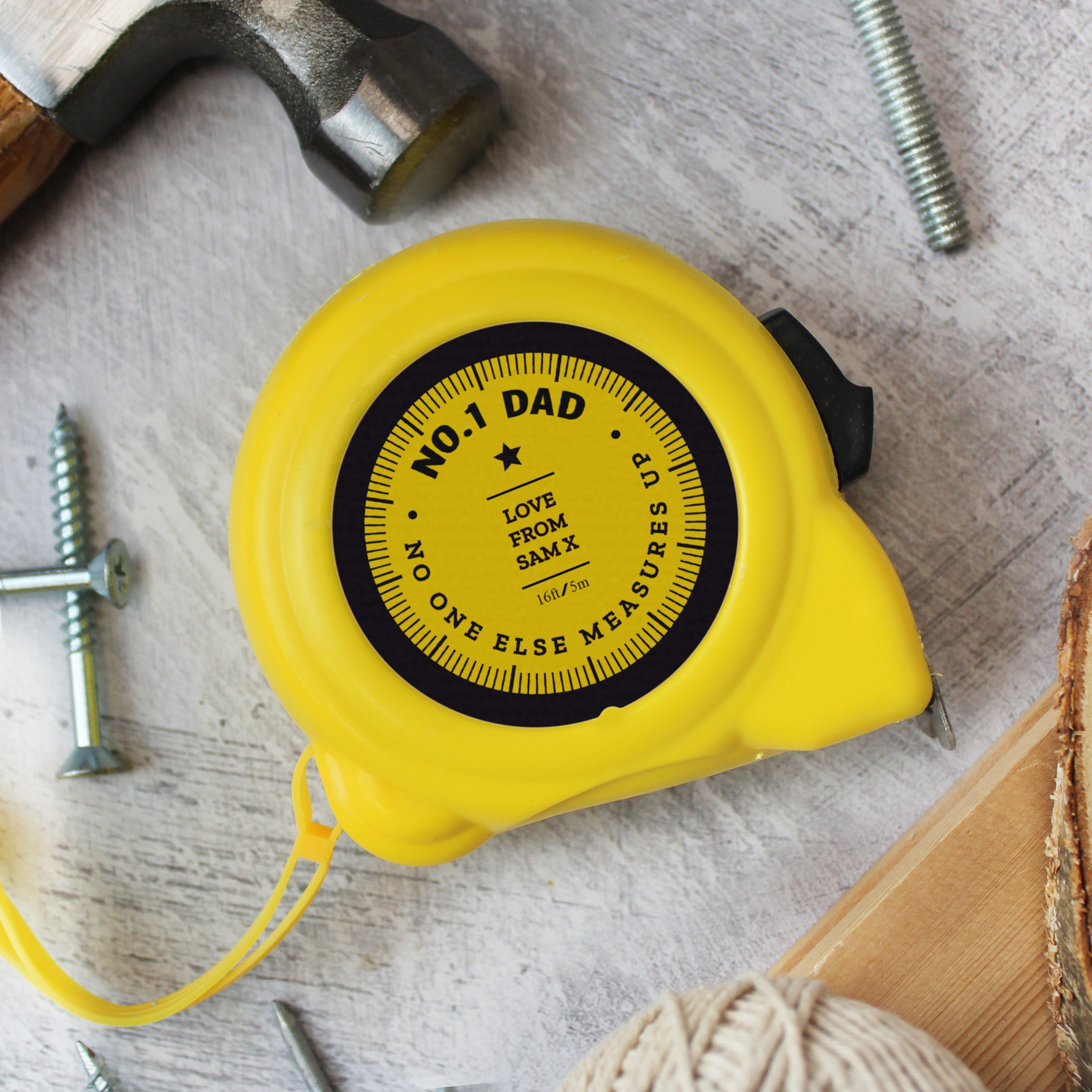Personalised Dad's 5m Mechanical Tape Measure