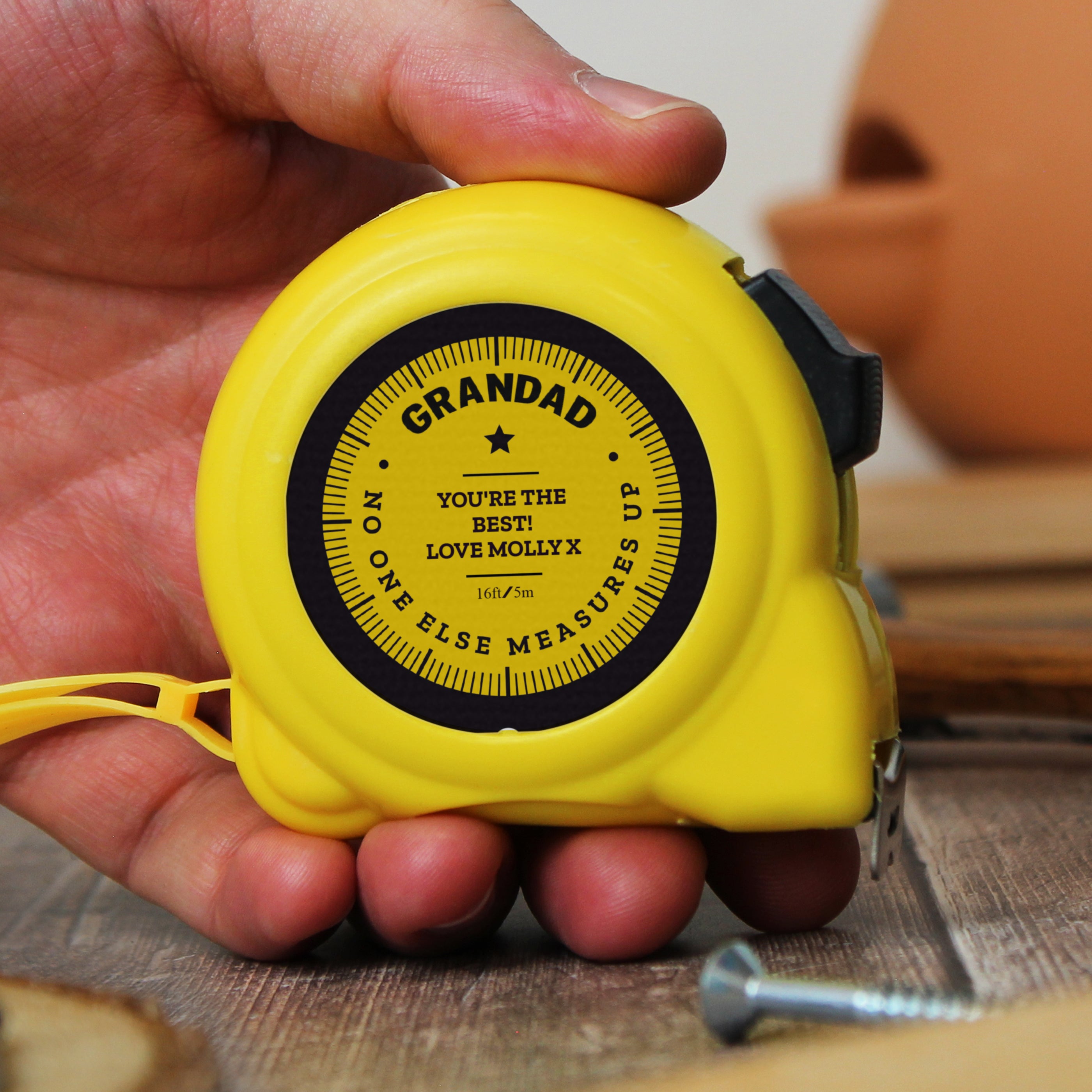 Personalised Dad's 5m Mechanical Tape Measure
