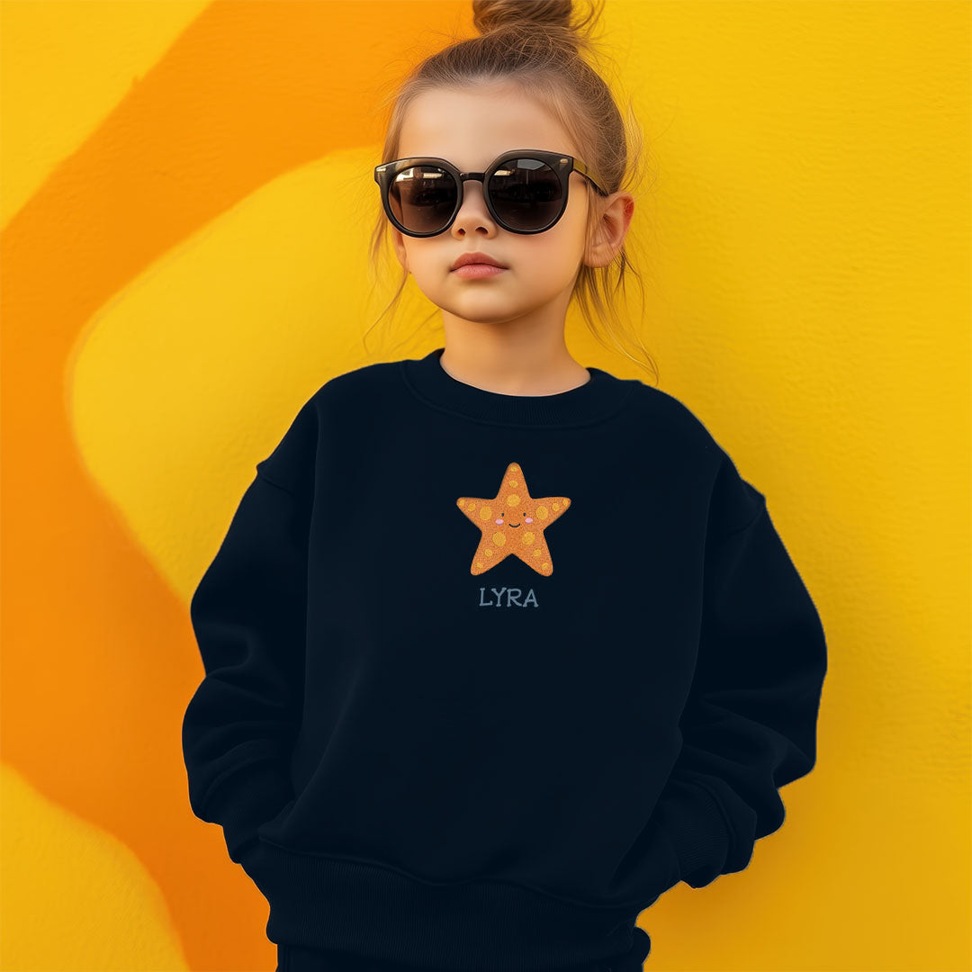 Personalised 'On The Wild Side' Embroidered Children's Starfish Jumper