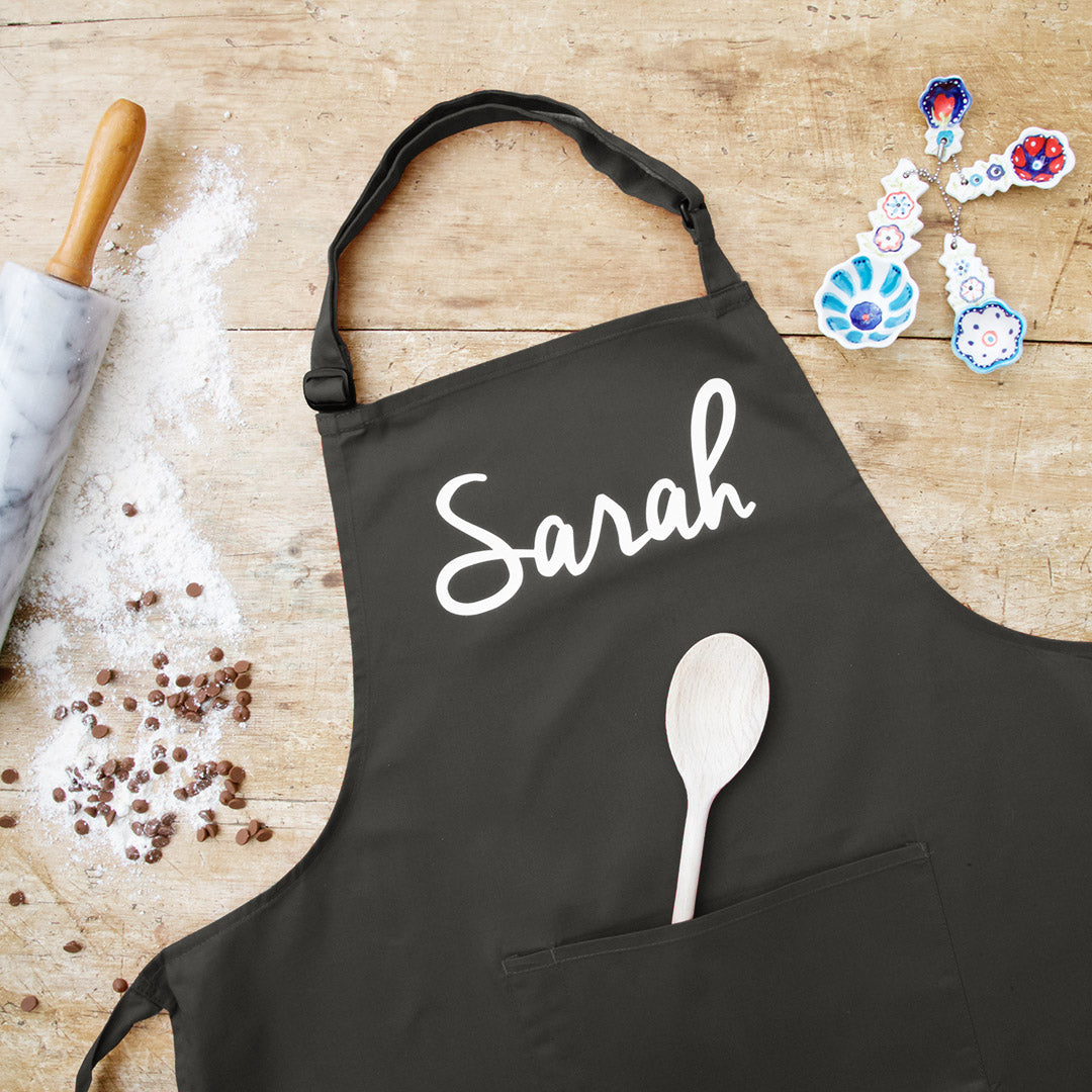 Personalised Apron in Grey