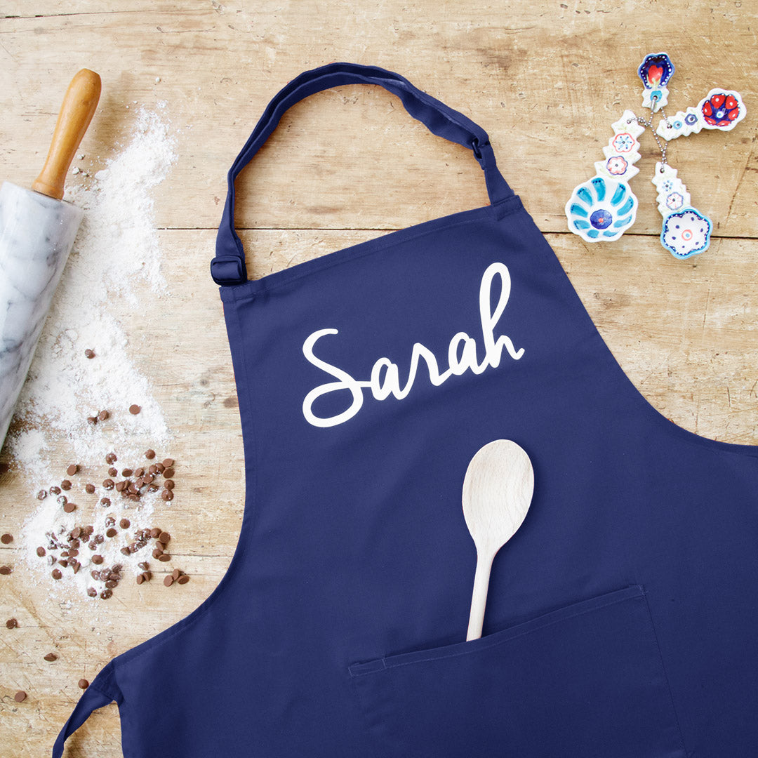 Personalised Apron in Navy