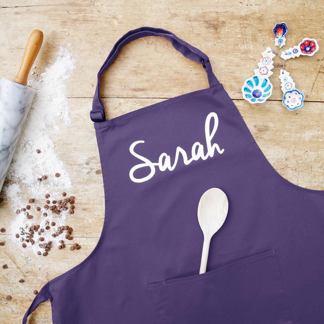 Personalised Apron in Purple
