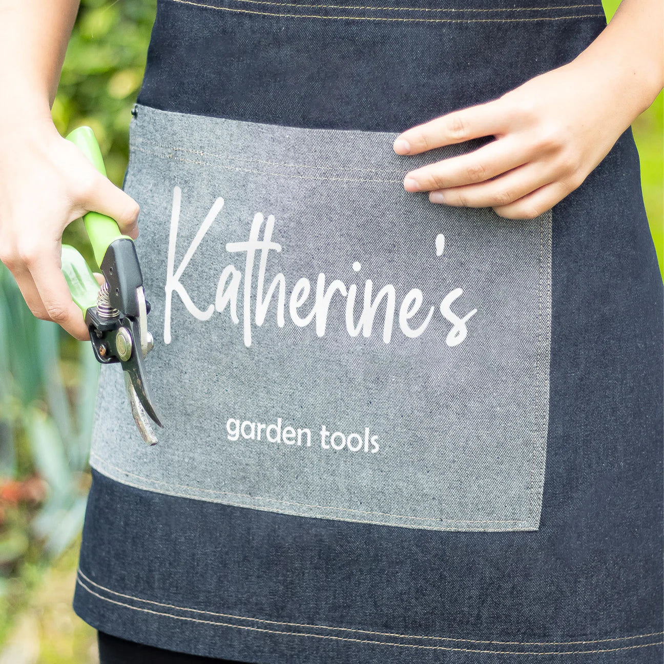 Personalised Denim Garden Apron