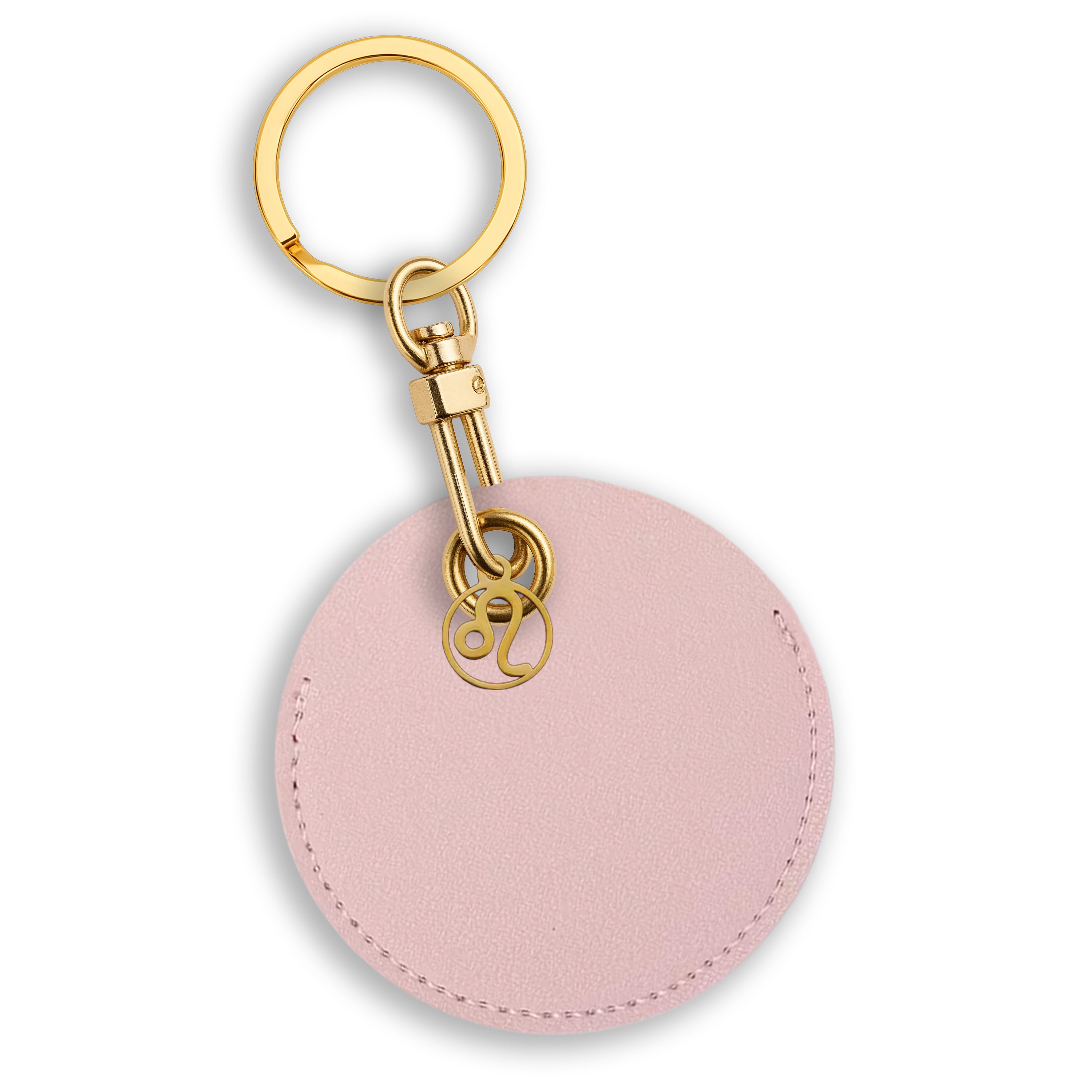 Personalised Vegan Leather Bag Accessory with Zodiac Charm