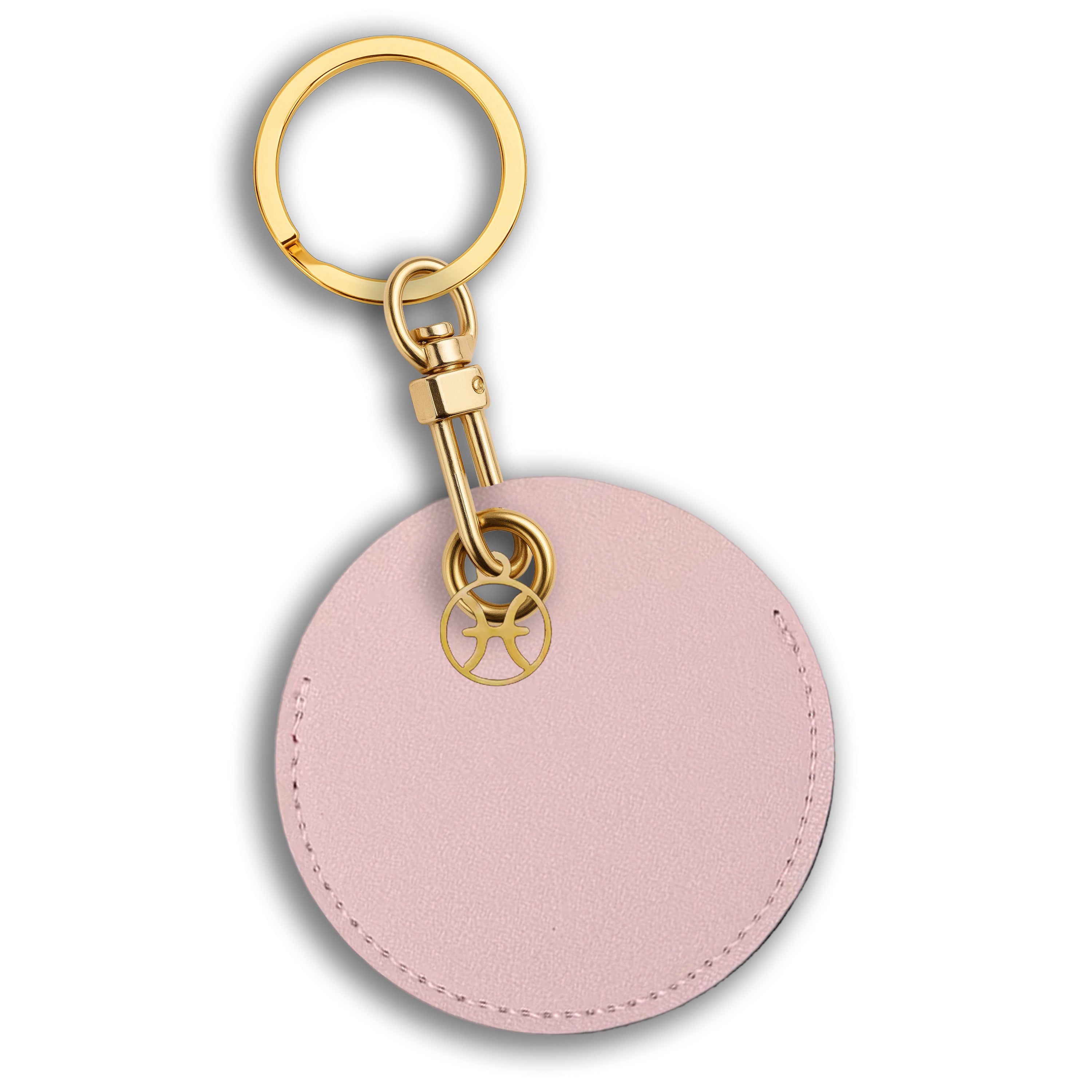 Personalised Vegan Leather Bag Accessory with Zodiac Charm