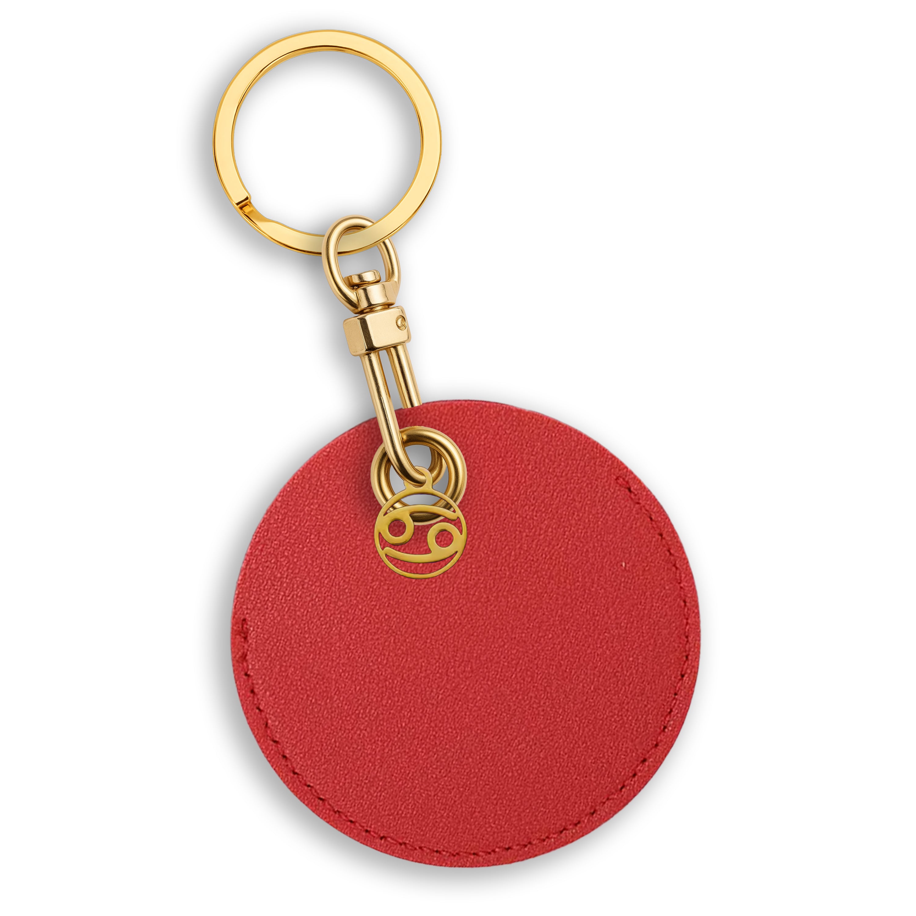 Personalised Vegan Leather Bag Accessory with Zodiac Charm