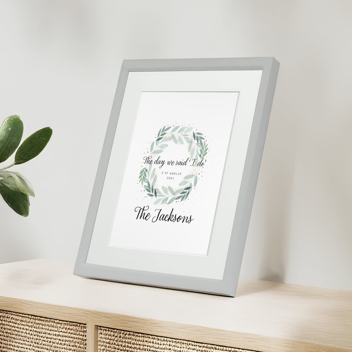 Personalised Anniversary “I Do” Keepsake Framed Print