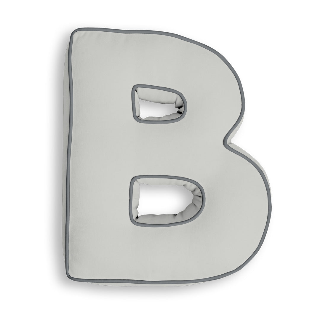 Personalised Letter Cushion 'B' in Silver