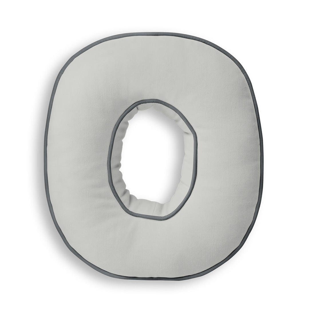 Personalised Letter Cushion 'O' in Silver