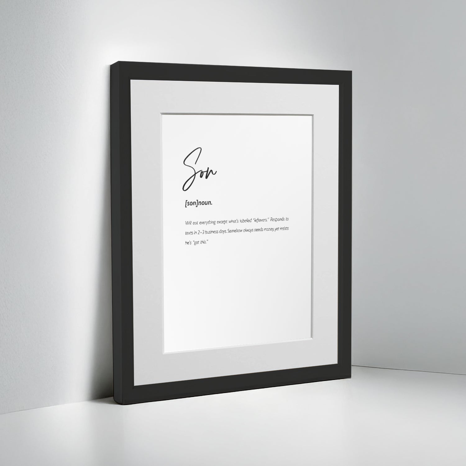 Personalised Son Family Keepsake Framed Print