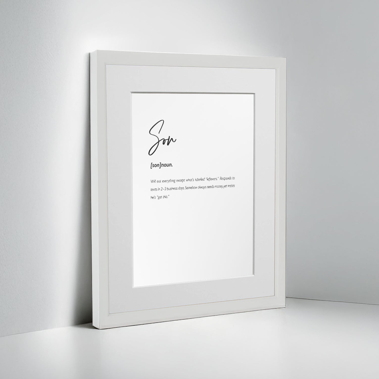 Personalised Son Family Keepsake Framed Print