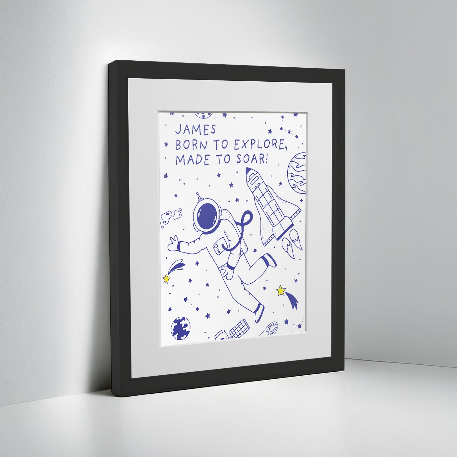Personalised Space Children’s Nursery Framed Print