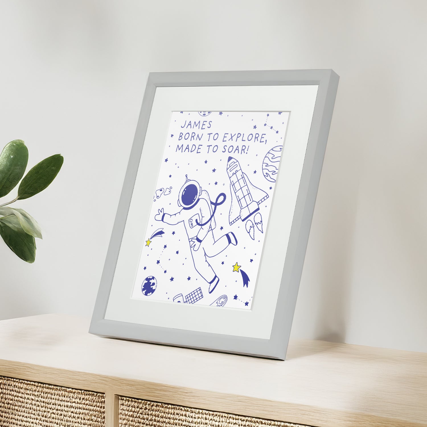 Personalised Space Children’s Nursery Framed Print