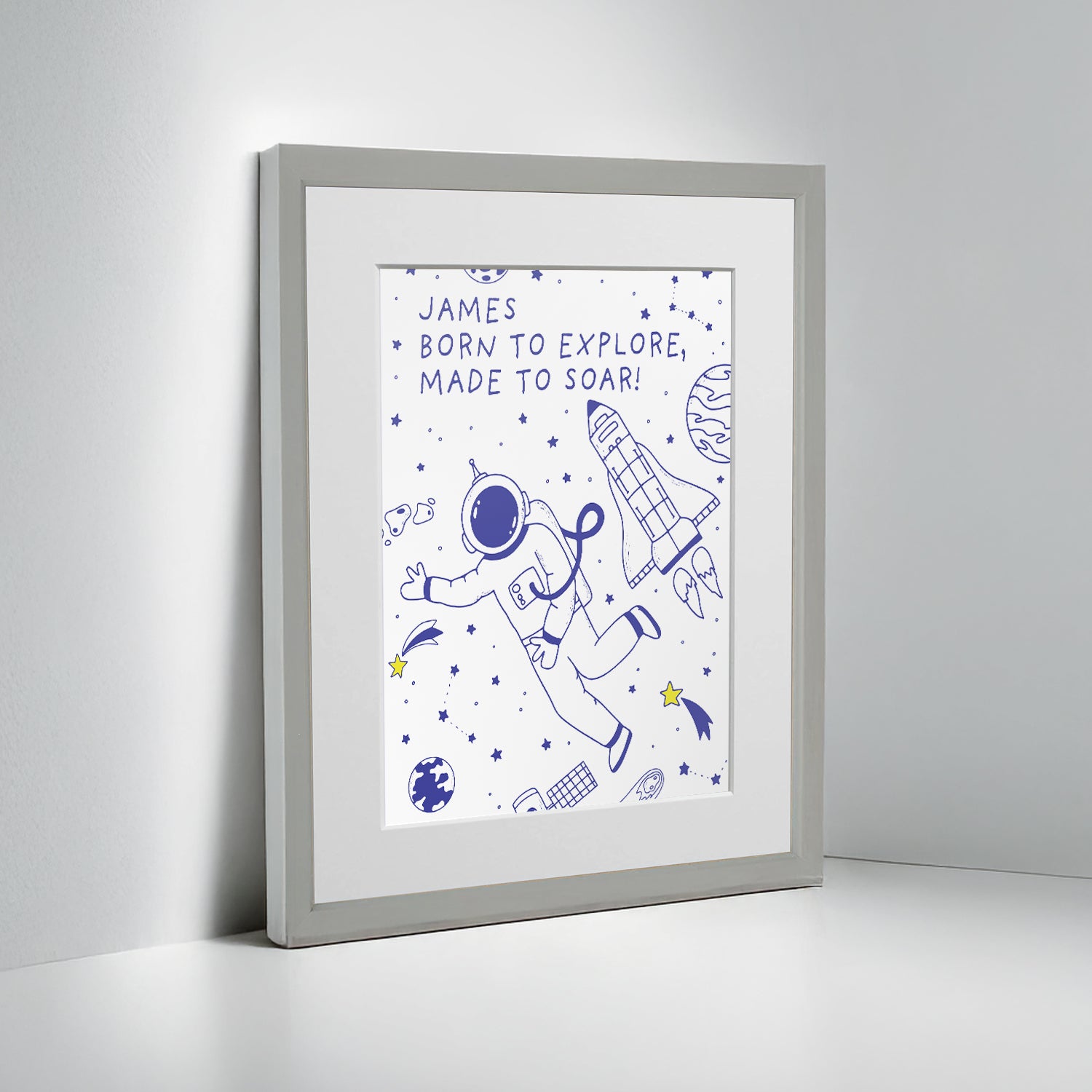Personalised Space Children’s Nursery Framed Print