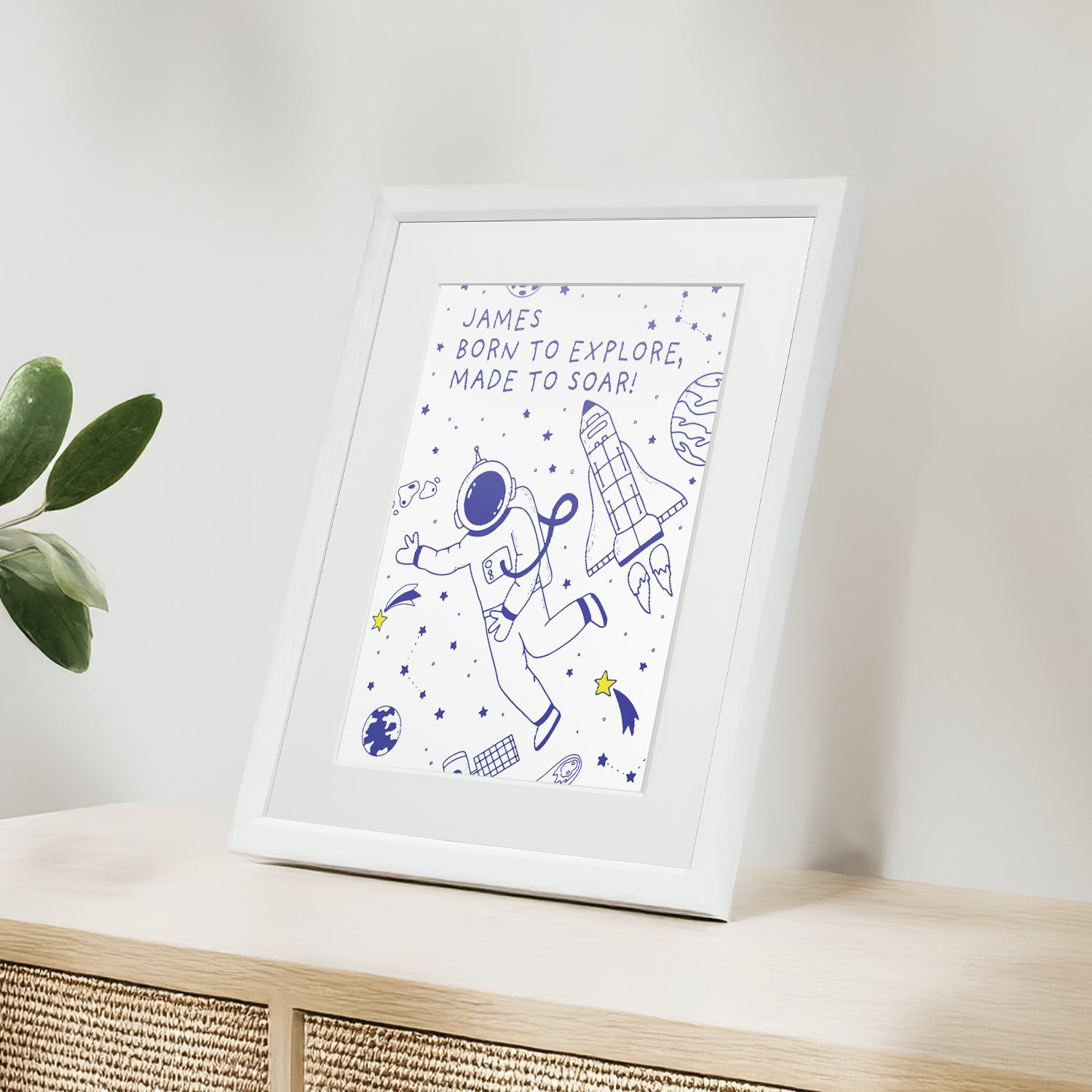 Personalised Space Children’s Nursery Framed Print