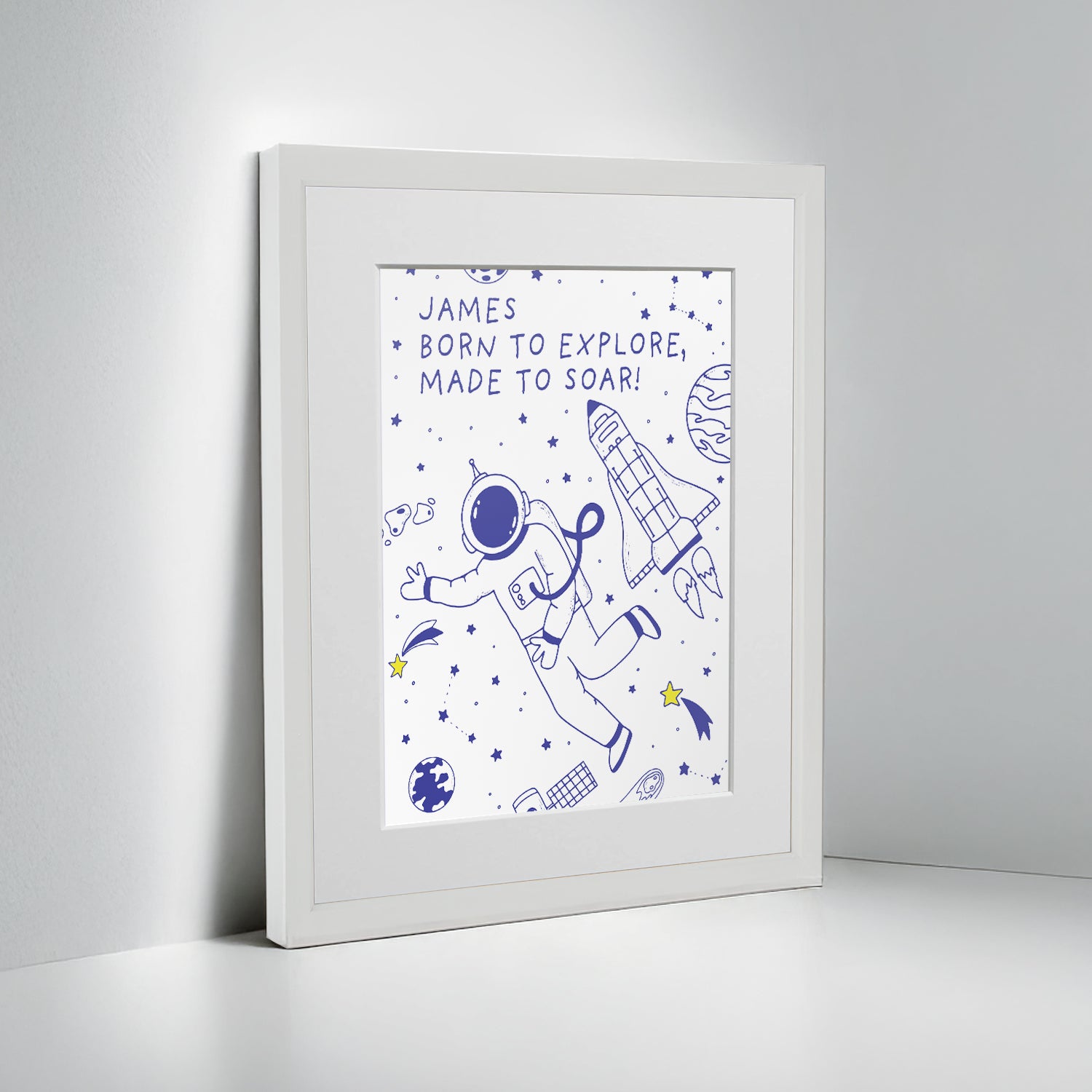 Personalised Space Children’s Nursery Framed Print