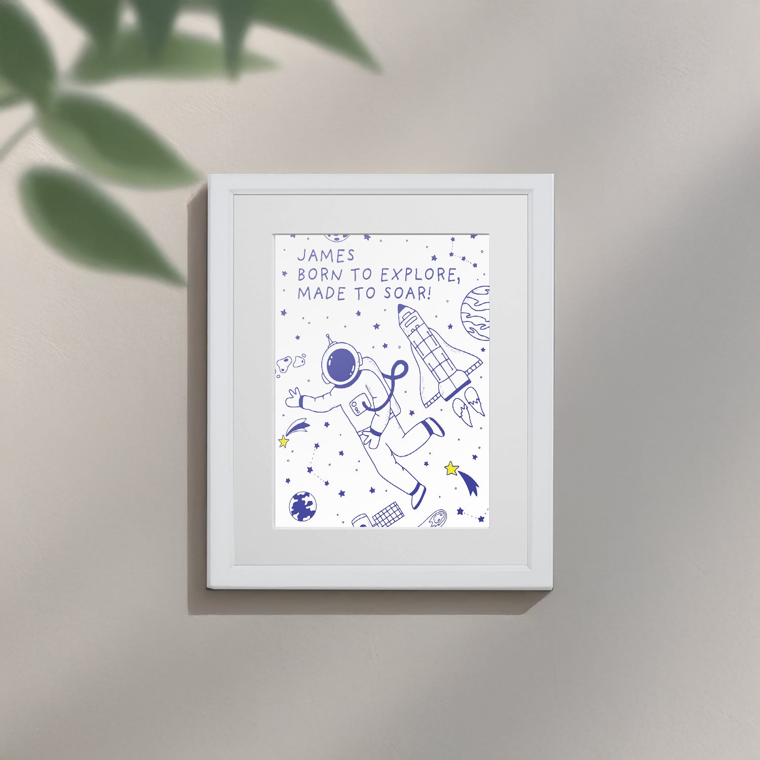 Personalised Space Children’s Nursery Framed Print