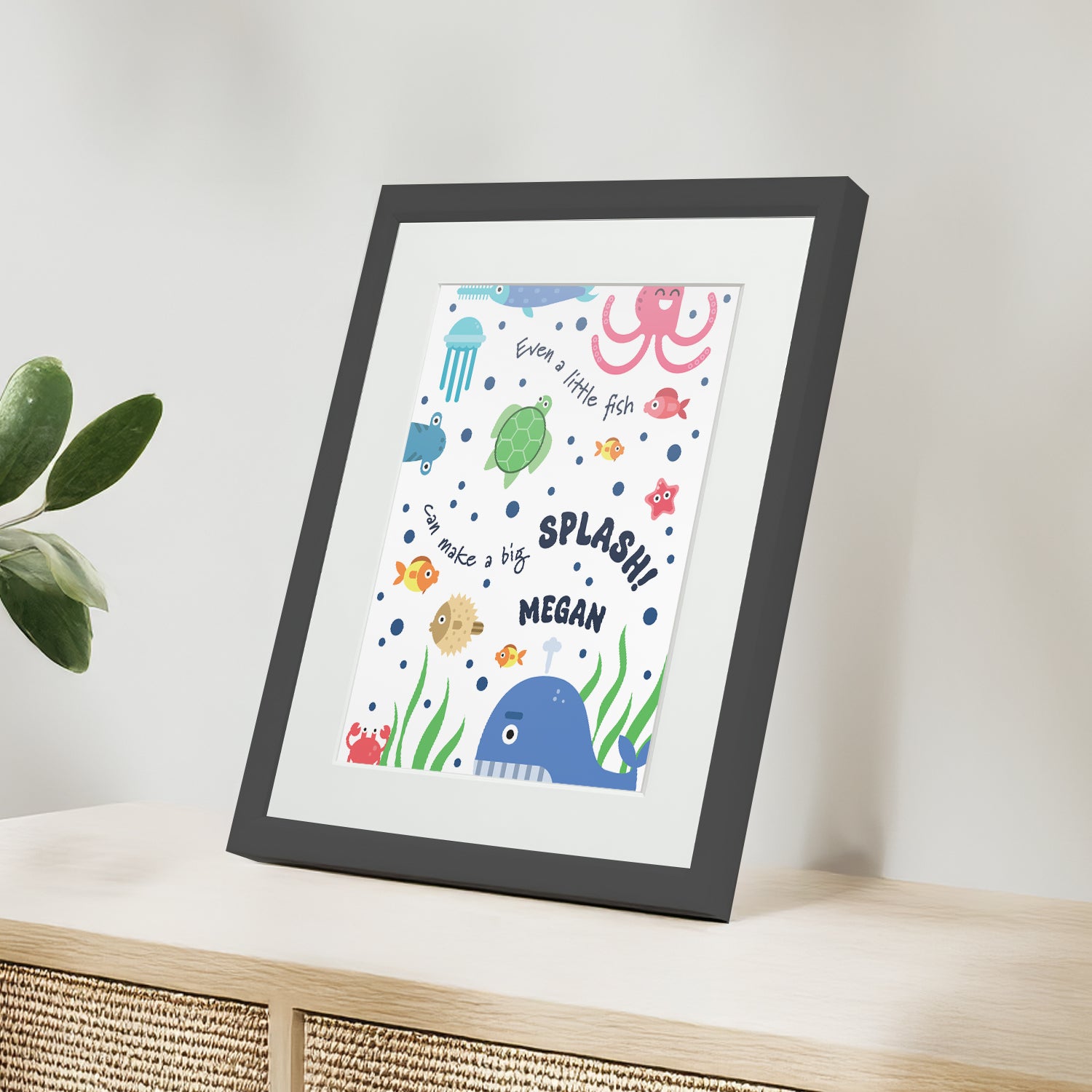 Personalised Under the Sea Children’s Nursery Framed Print