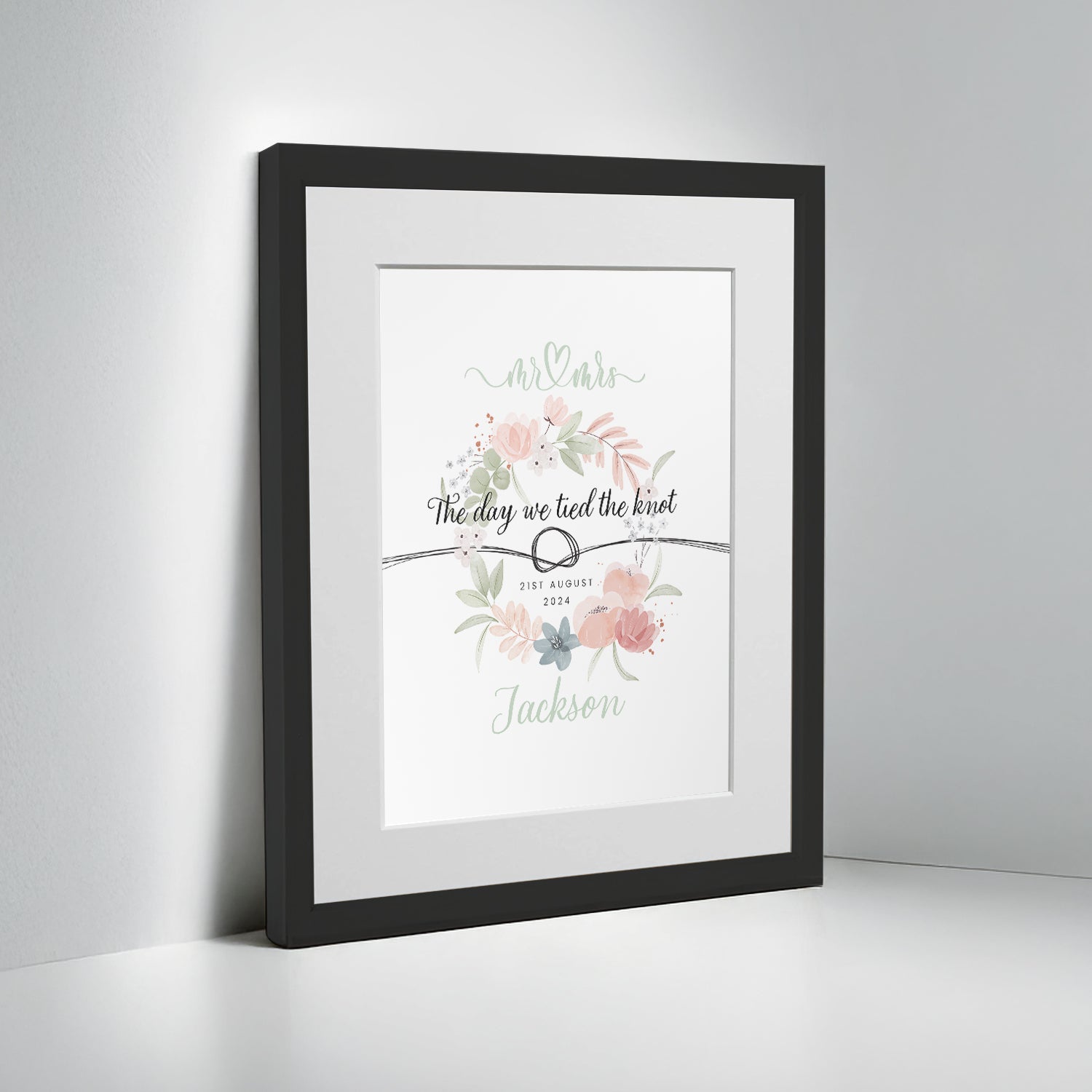 Personalised Anniversary “The Day We Tied The Knot” Framed Print