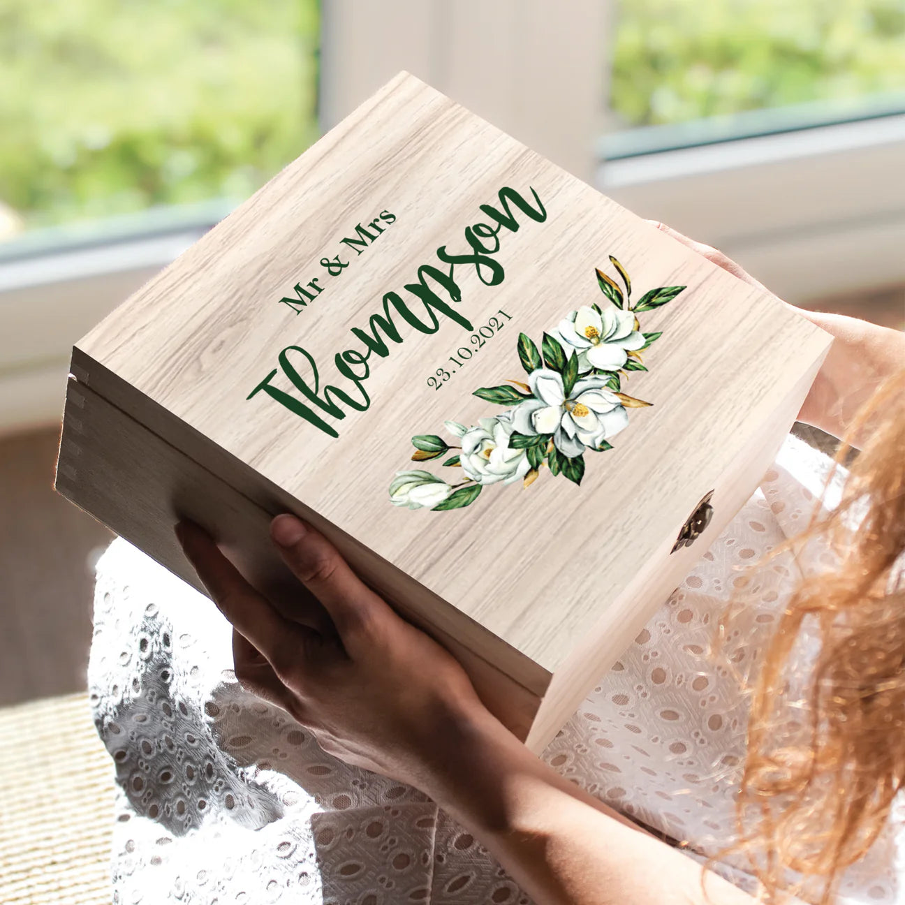 Personalised Wooden Keepsake Wedding Box