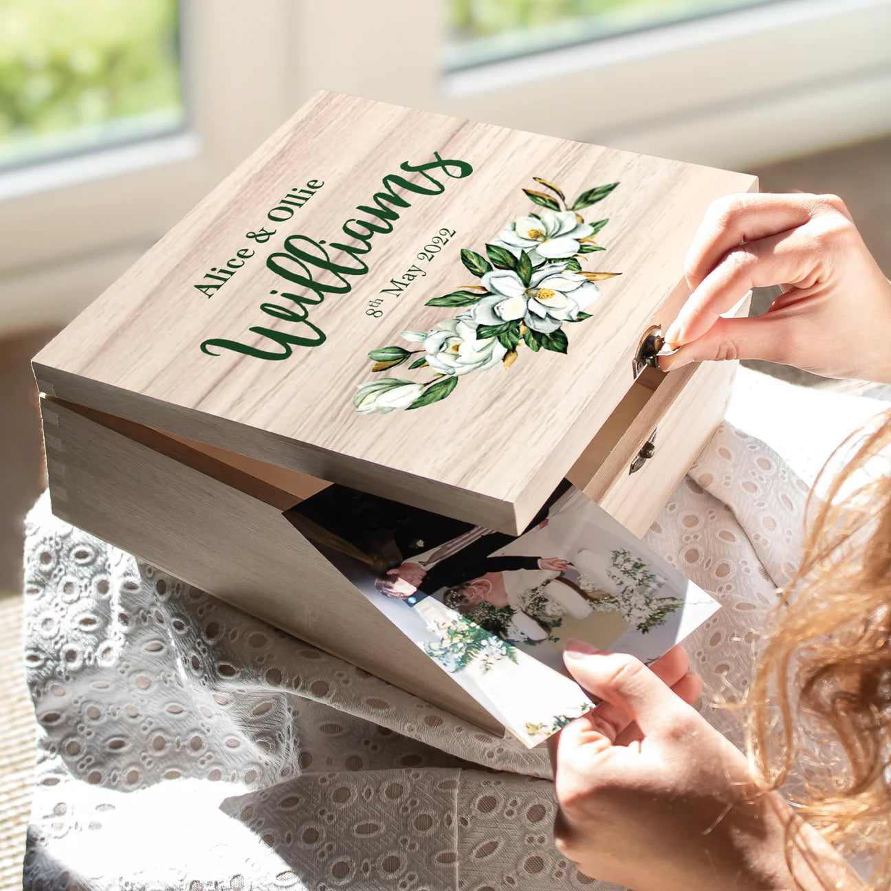 Personalised Wooden Keepsake Wedding Box