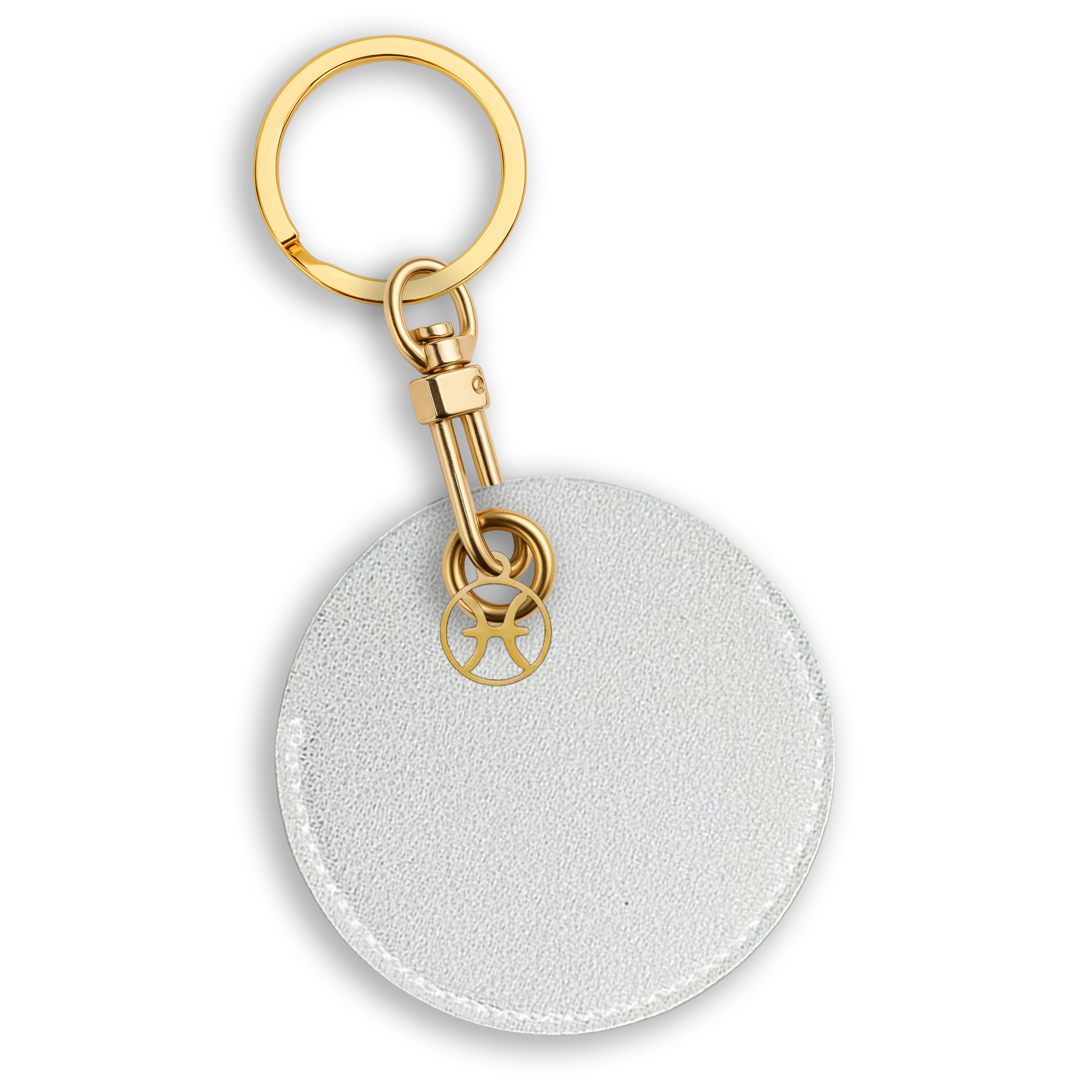 Personalised Vegan Leather Bag Accessory with Zodiac Charm