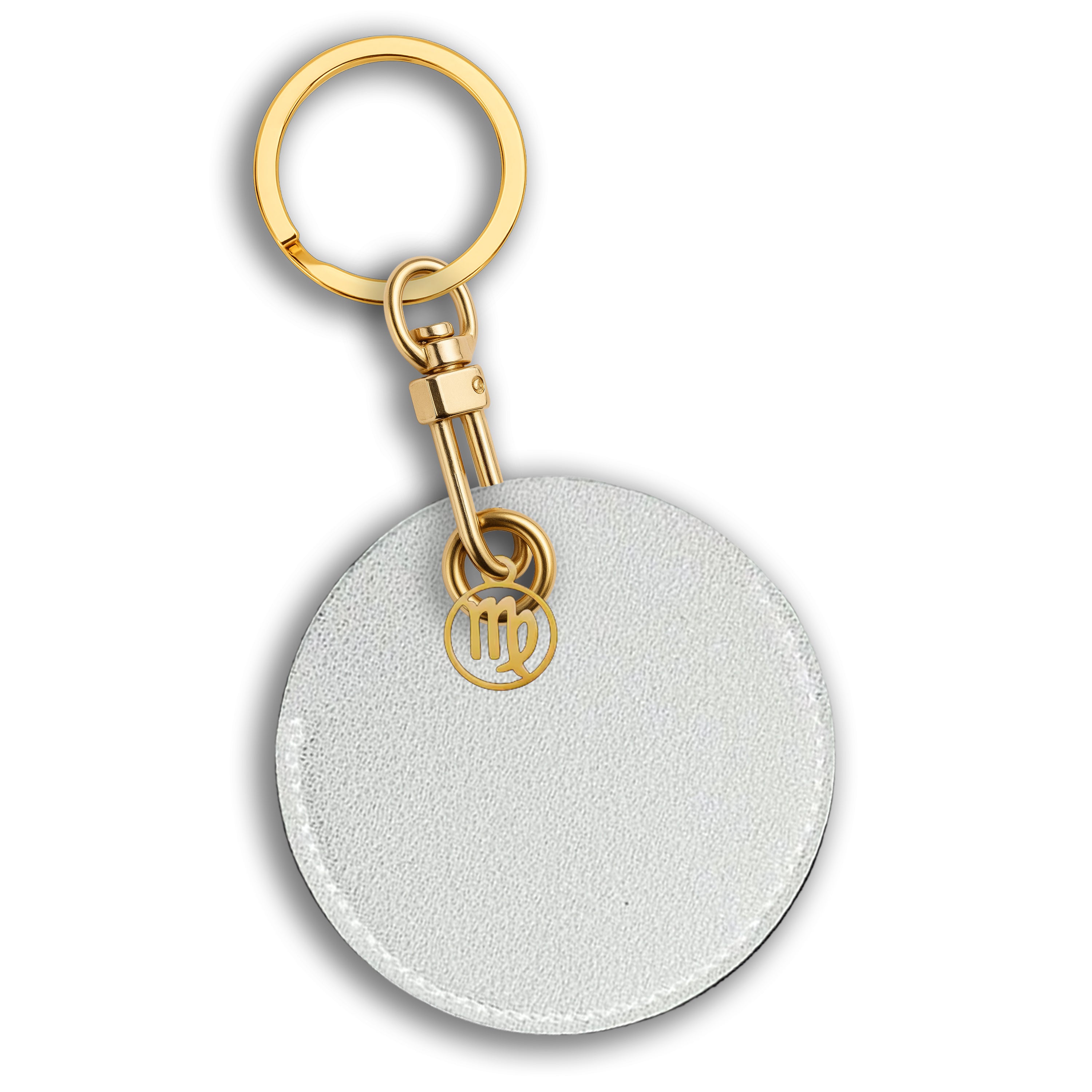 Personalised Vegan Leather Bag Accessory with Zodiac Charm