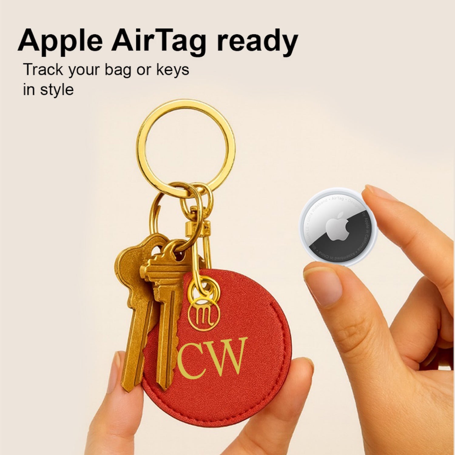 Personalised Vegan Leather Bag Accessory with Zodiac Charm