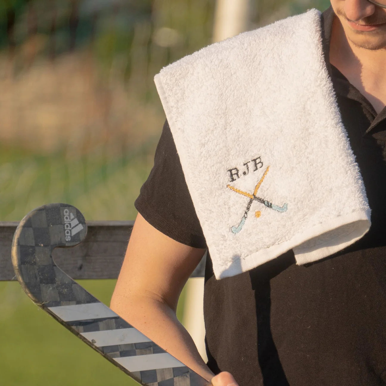 Personalised Embroidered White Hockey Towel
