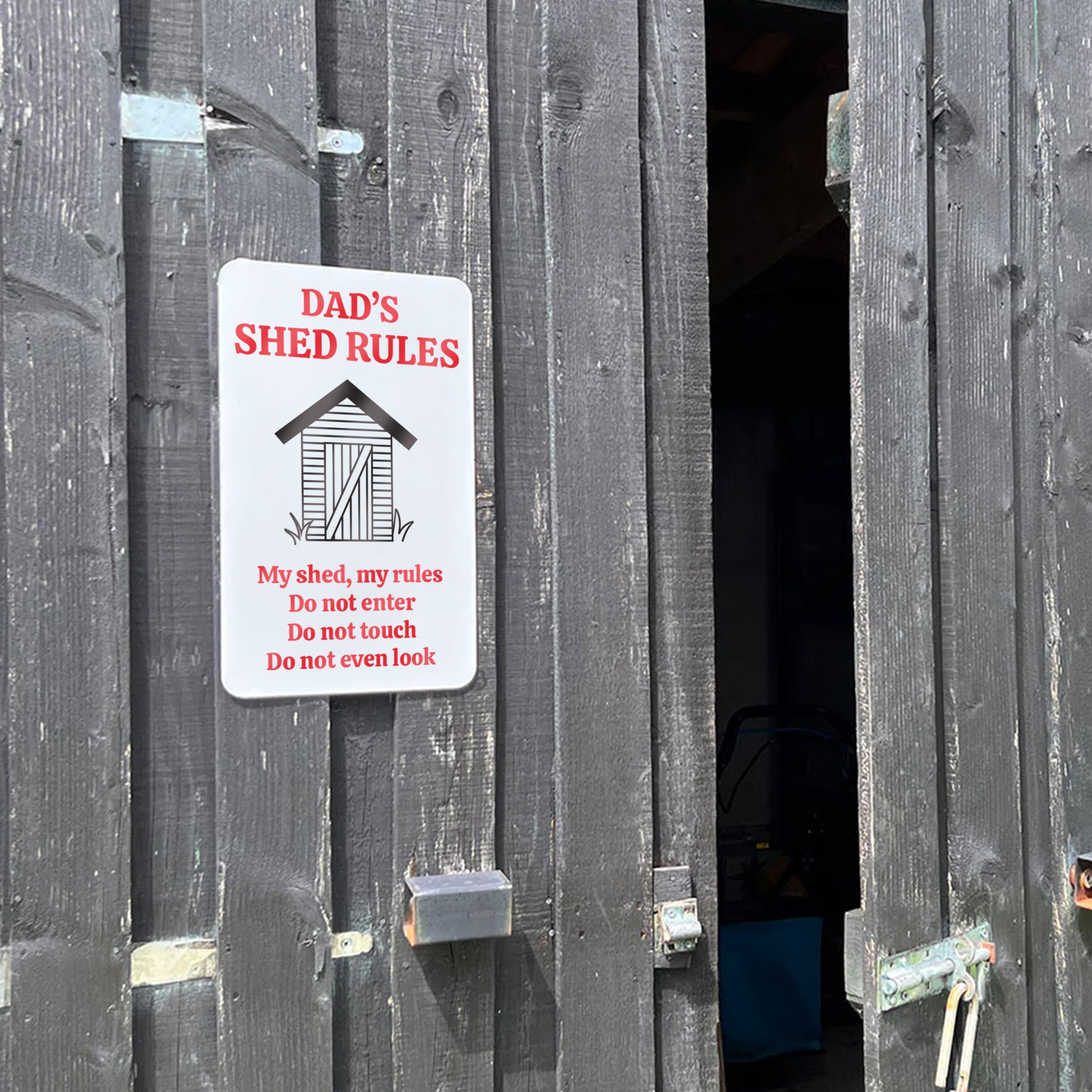 Personalised Shed Rules Sign