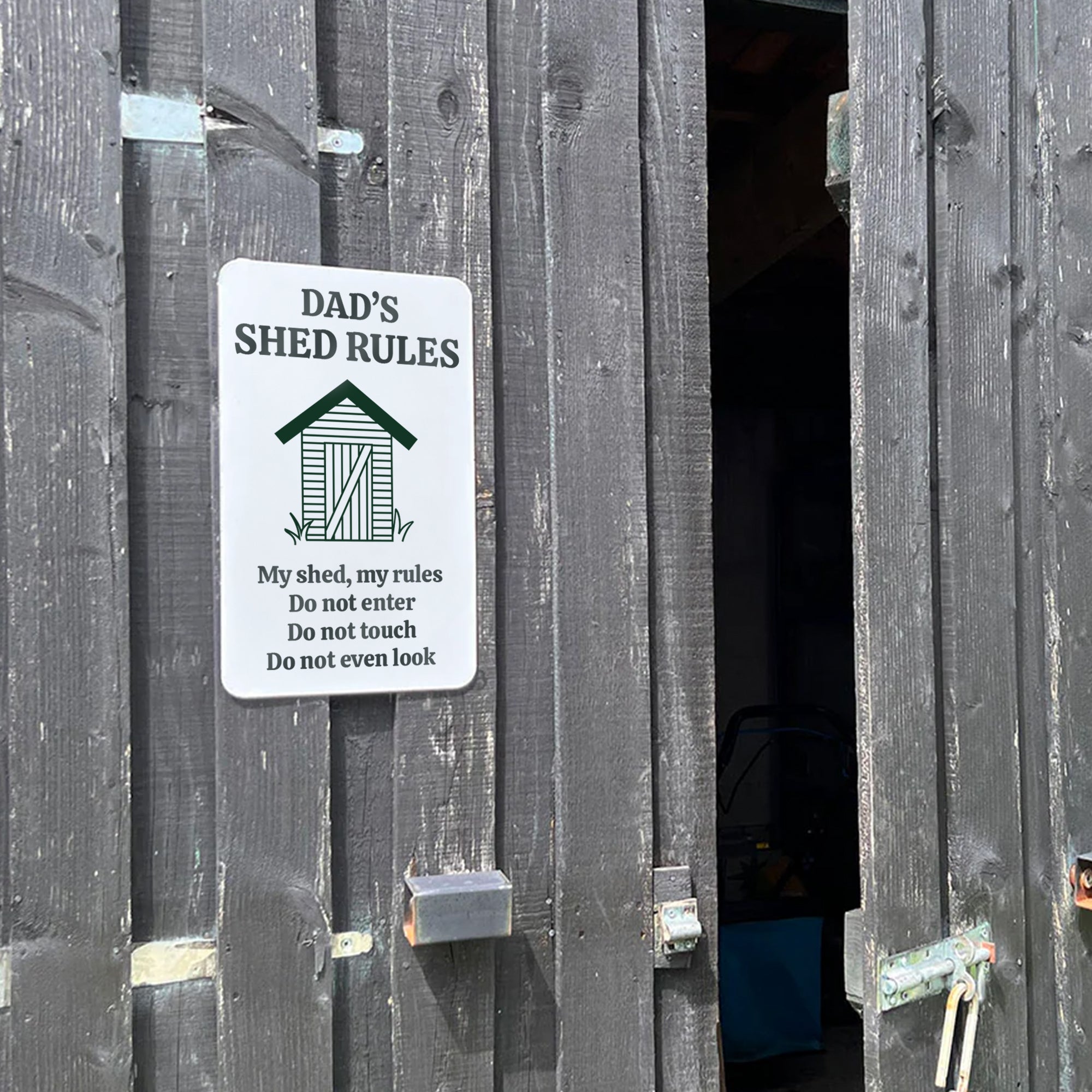 Personalised Shed Rules Sign