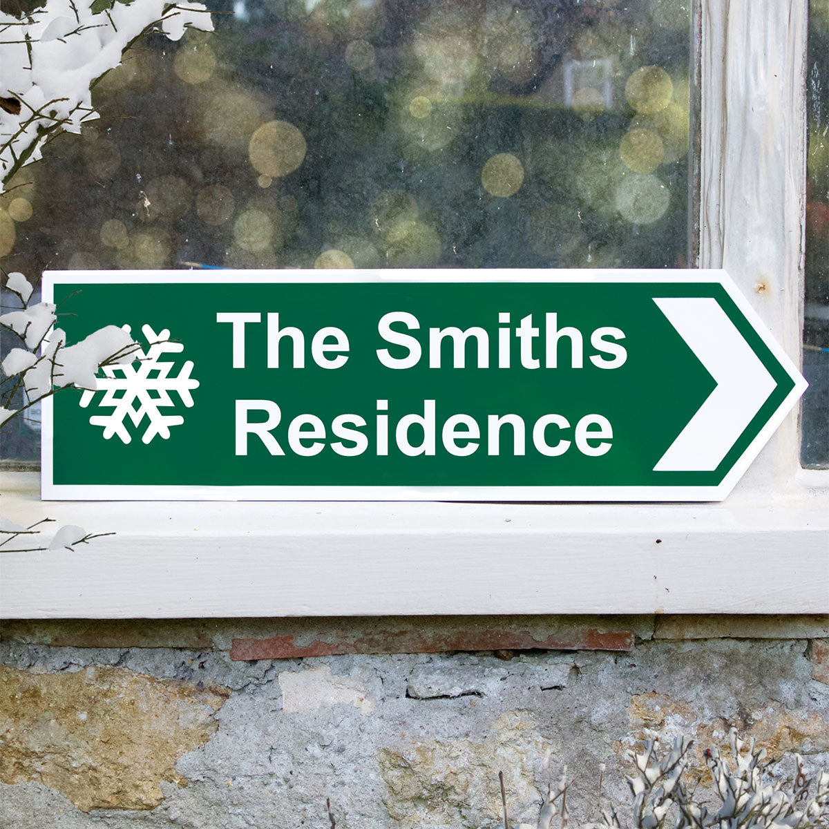 Personalised Christmas Directional Sign in Large